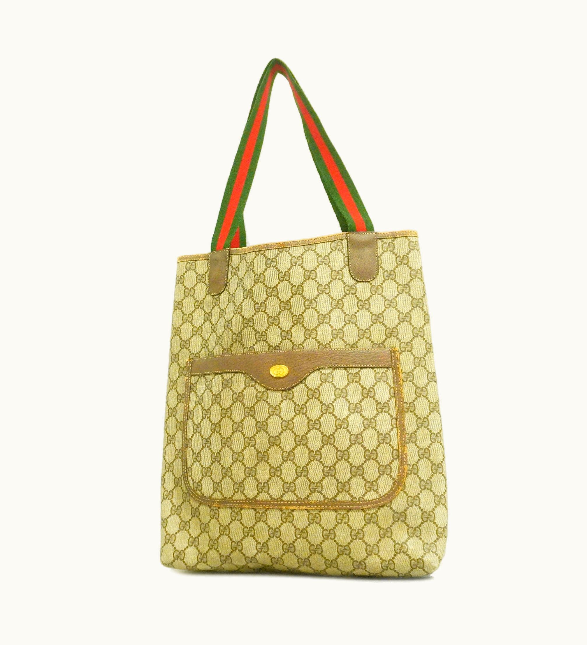 Gucci Gucci Sherry Line Tote Bag 39 02 003 Women's GG Supreme Beige