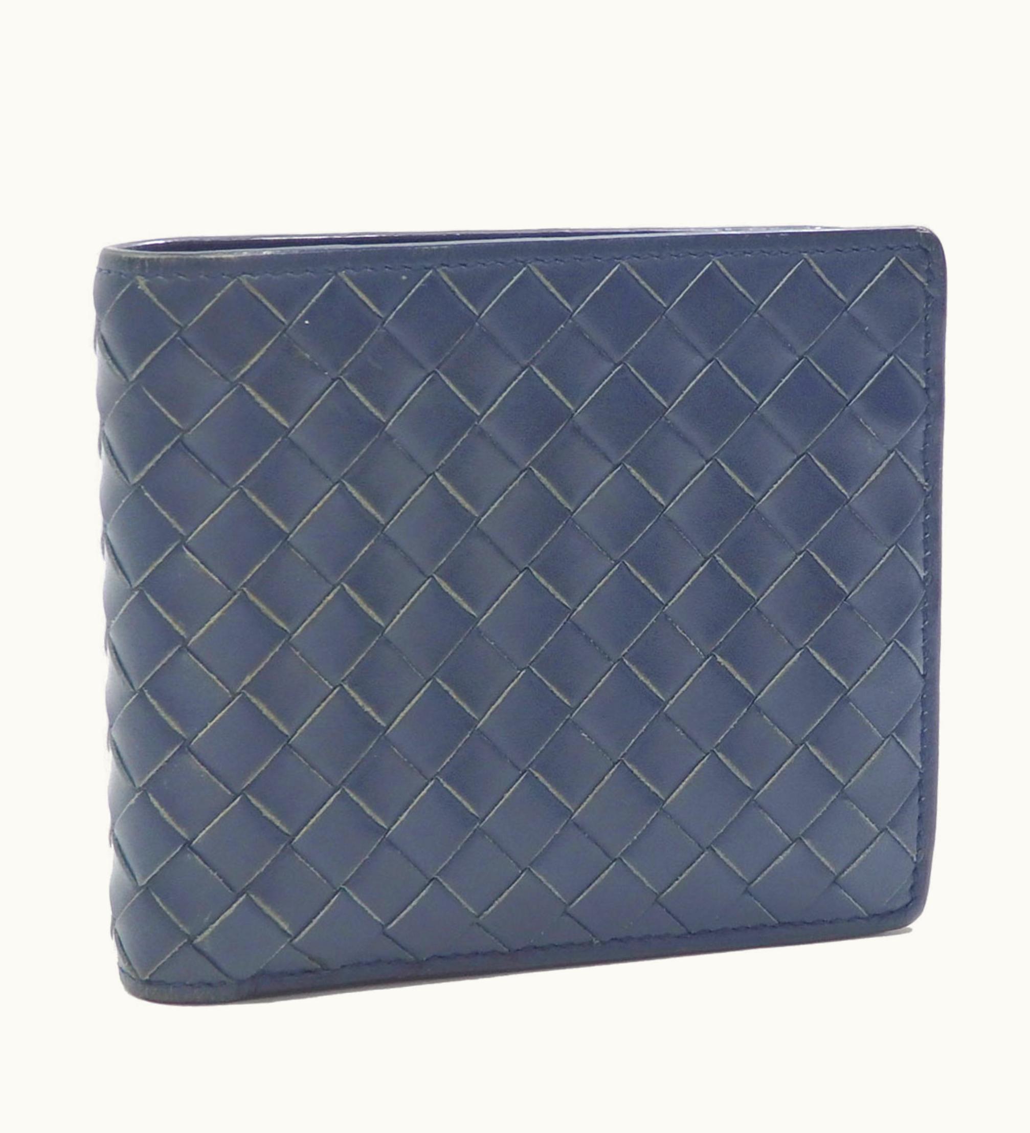Bottega Veneta Bottega Veneta Intrecciato Men's Intrecciato Bill Wallet [Bi-Fold] Blue