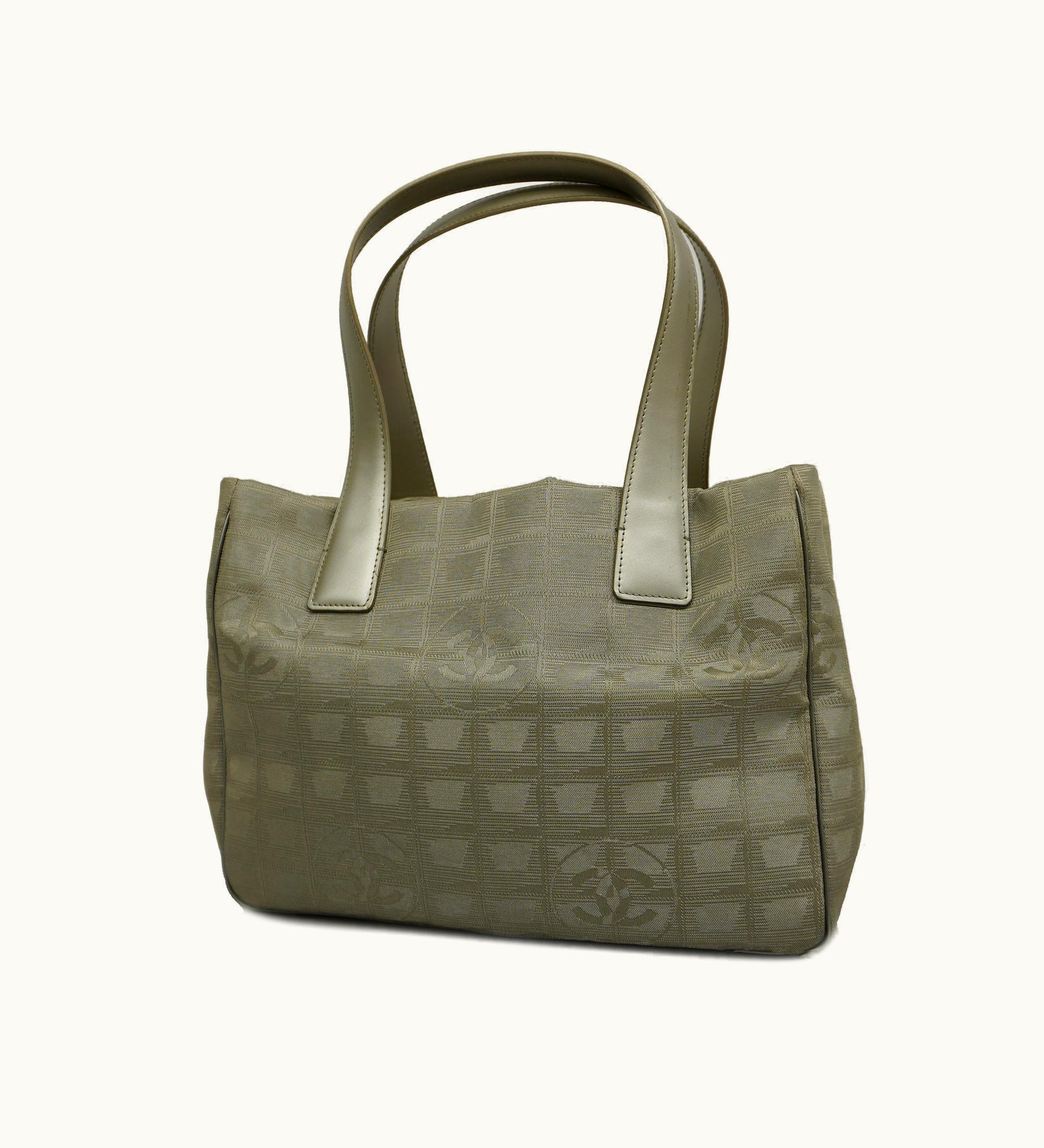 Chanel Chanel New Travel Line Women's Nylon, Leather Tote Bag Silver