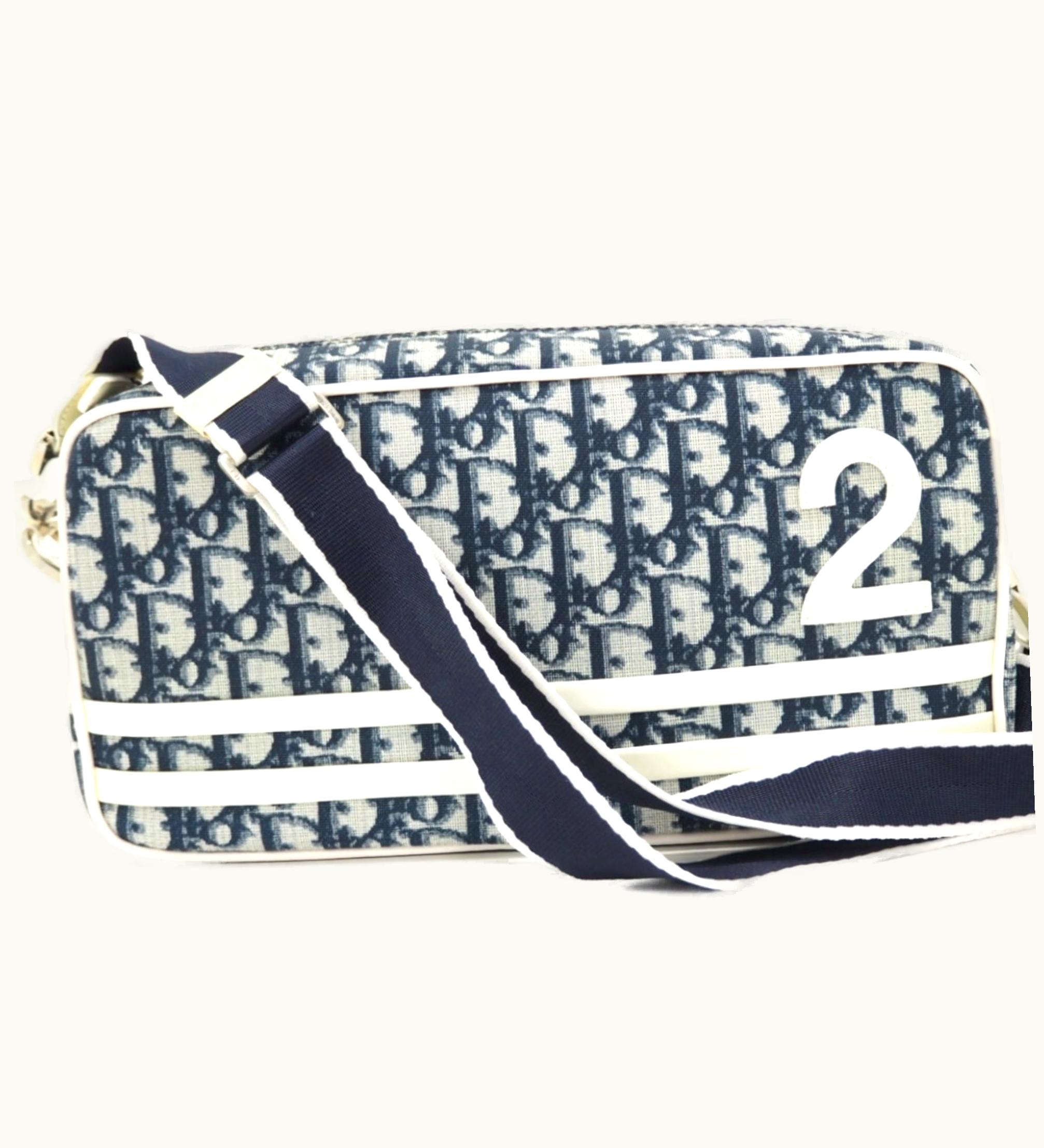 Dior Christian Dior Dior/Dior Trotter Shoulder Bag Navy Ladies