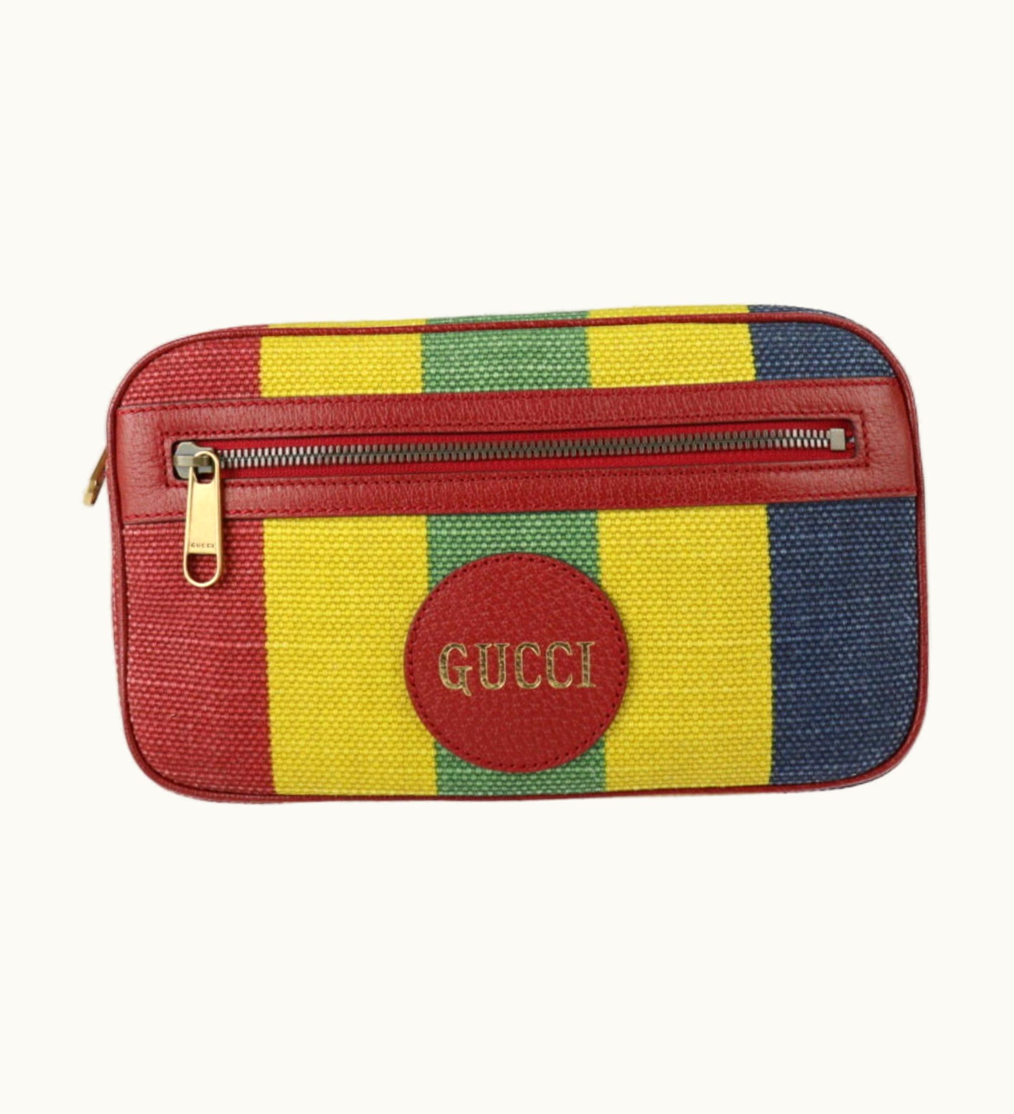 Gucci Gucci Baiadera Waist Bag 625895 Notation Size 80.32 Canvas Leather Multicolor Gold Metal Fittings Belt Body
