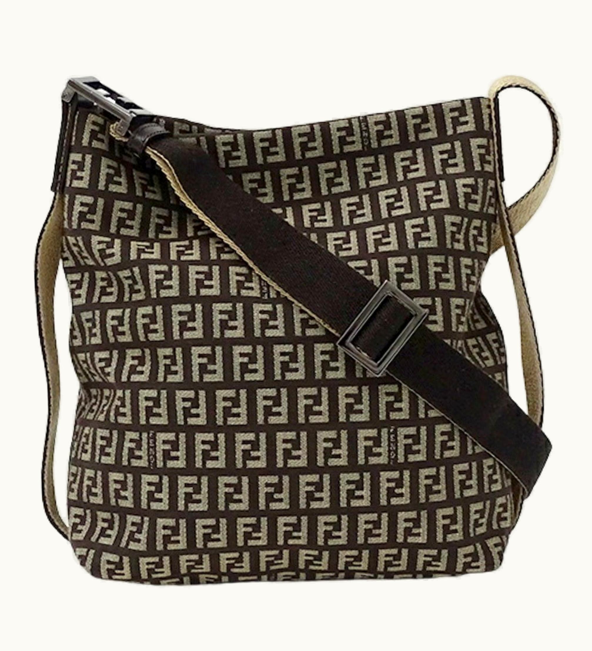 Fendi Fendi Bag Women's Shoulder Zucchino Canvas Brown 8Br317