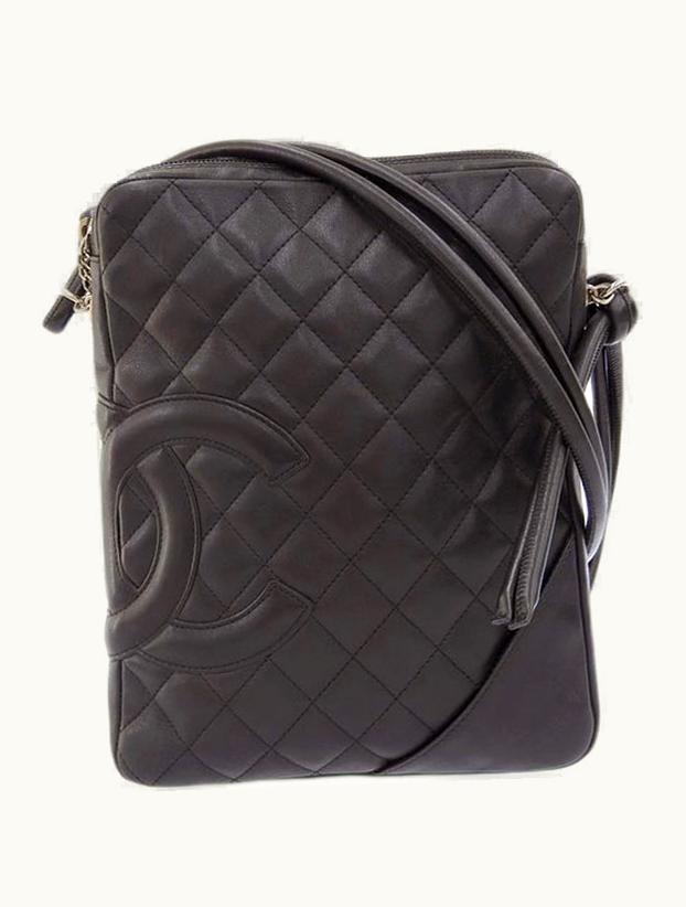 Chanel Chanel Around 2005 Made Cambon Shoulder Bag Black