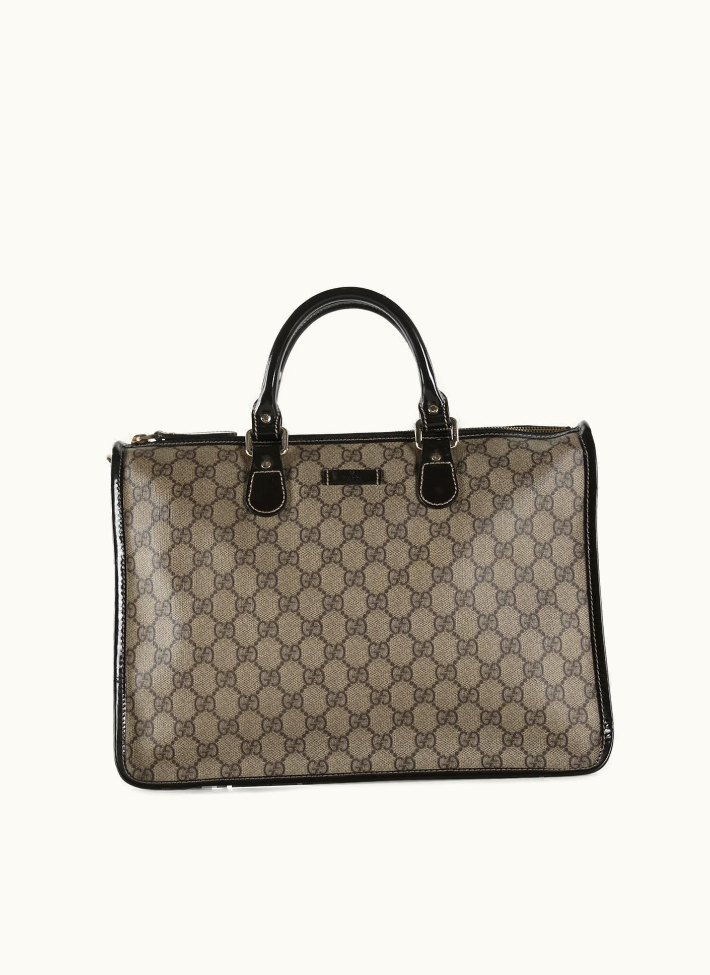 Gucci Gucci Brown Monogram Coated Canvas Medium Joy Tote Bag
