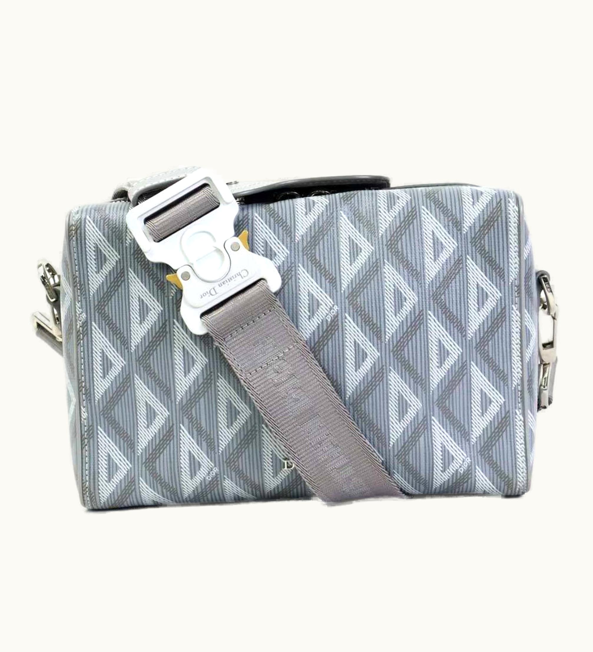 Dior Dior Christian Dior Diagonal Shoulder Bag Lingot22 Rango 22/Cd Diamond Canvas Gray Men's