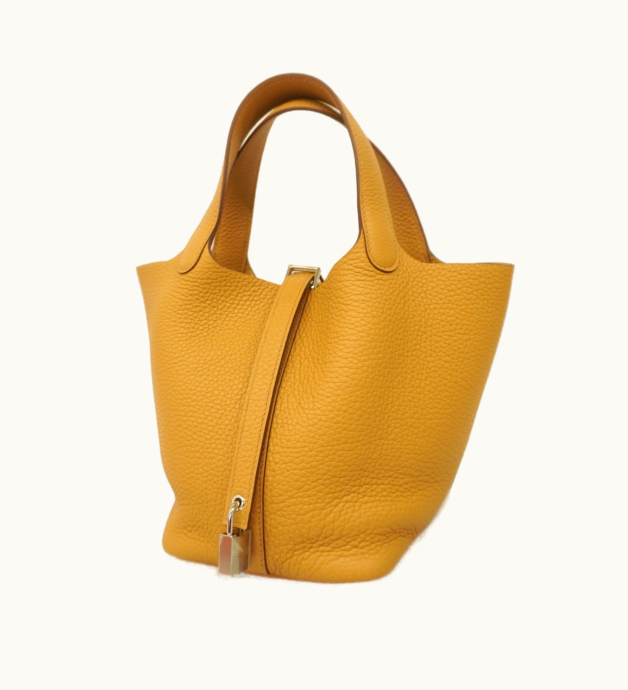 Hermès Hermès   Picotin Lock Pm Biscuit U Engraved Taurillon Clemence Handbag