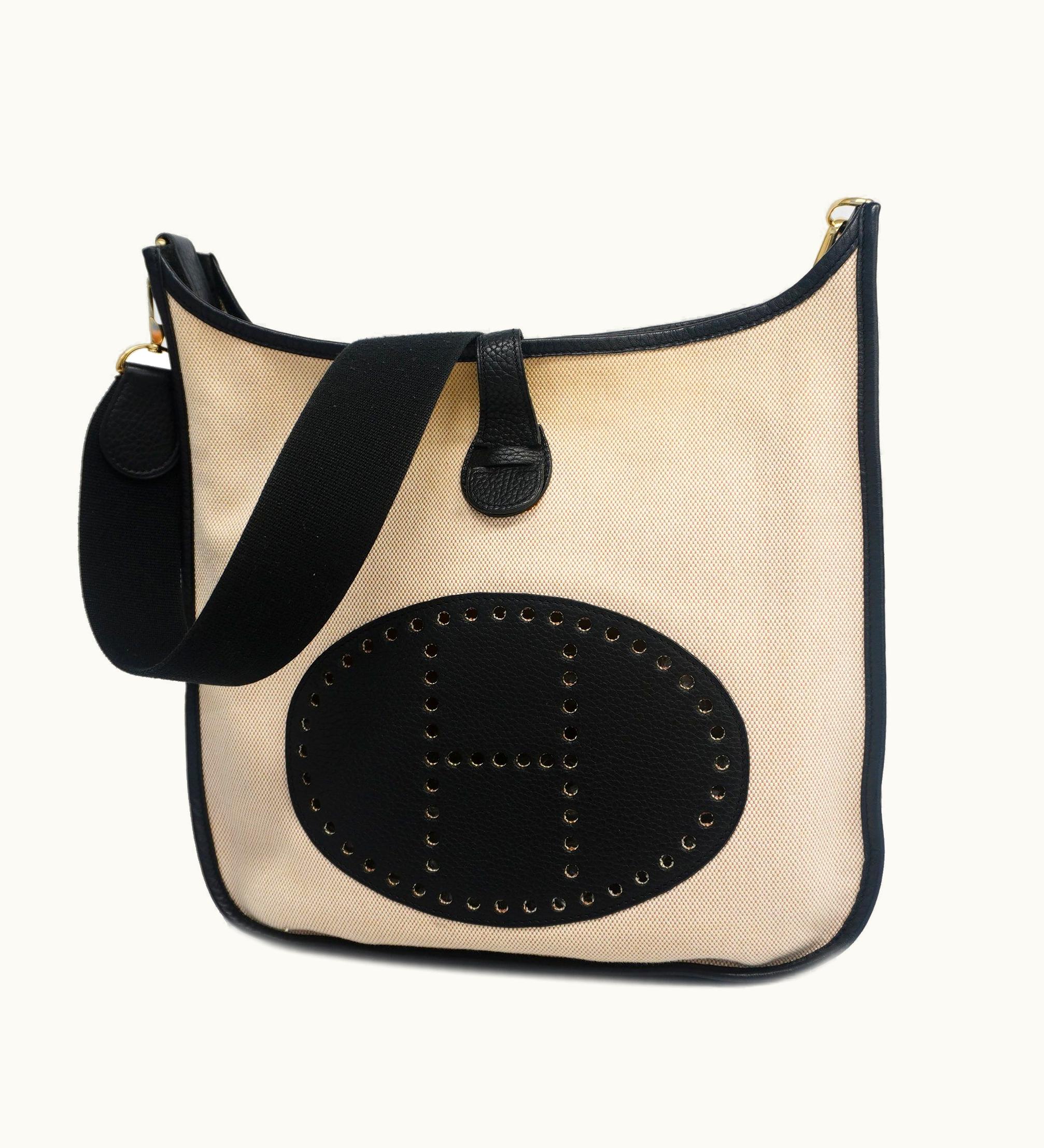 Hermès Hermès Evelyne Evelyne 1 J Stamp Women's Toile H, Taurillon Clemence Leathe