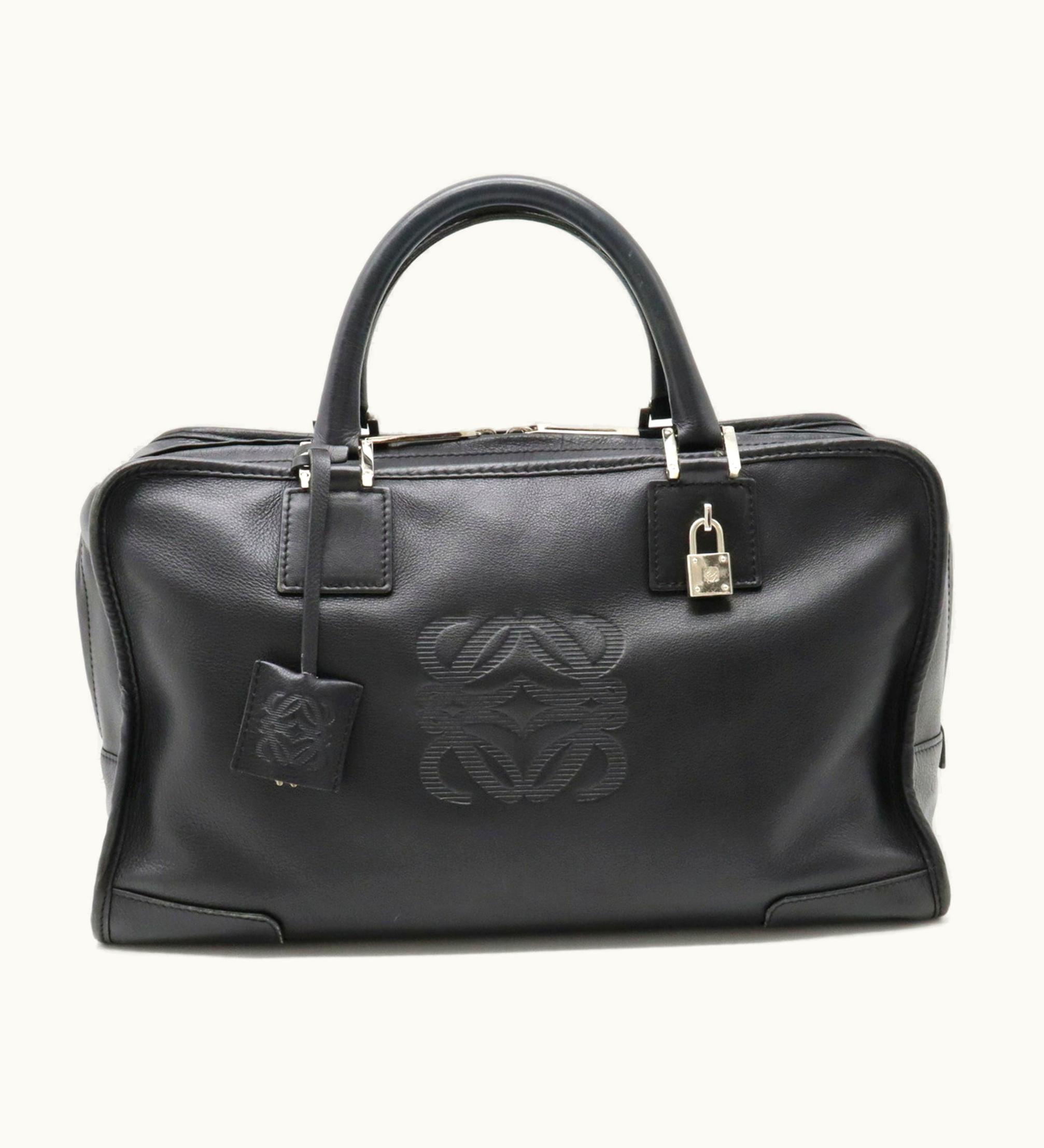 Loewe Loewe Amazona 36 Anagram Handbag Boston Leather Black