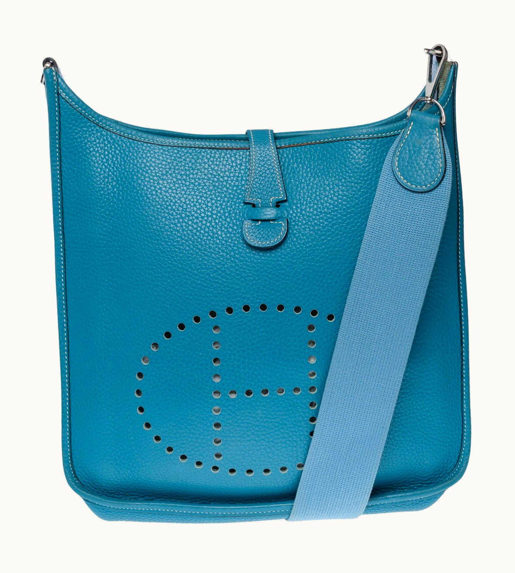 Hermès Hermès Gorgeous Evelyne 29 Shoulder Bag In Blue Jeans Taurillon Leather