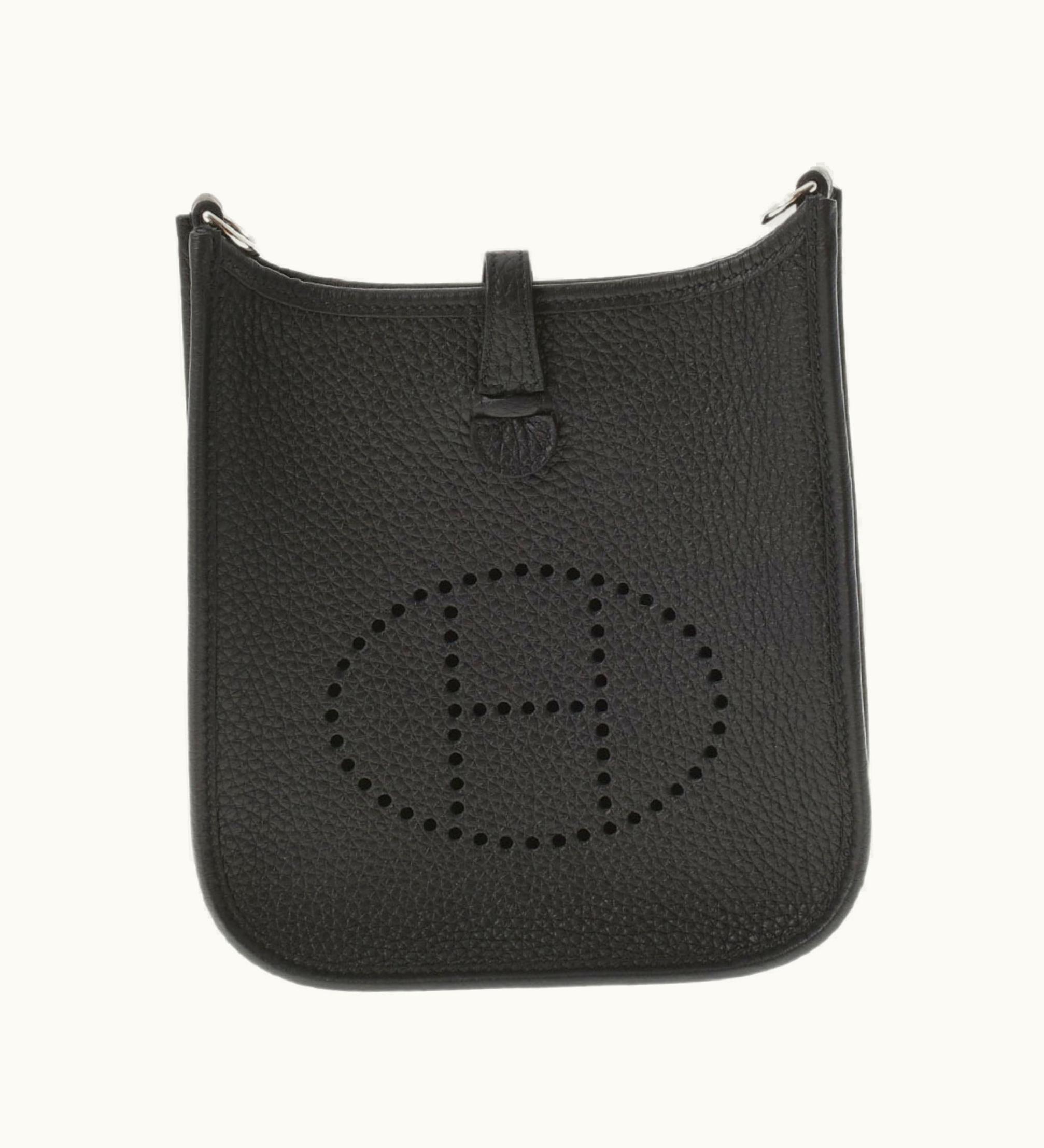 Hermès Hermès Evelyne Tpm Black Palladium Metal Fittings U Engraved (Around 2022) Women's Taurillon Clemence Shoulder Bag