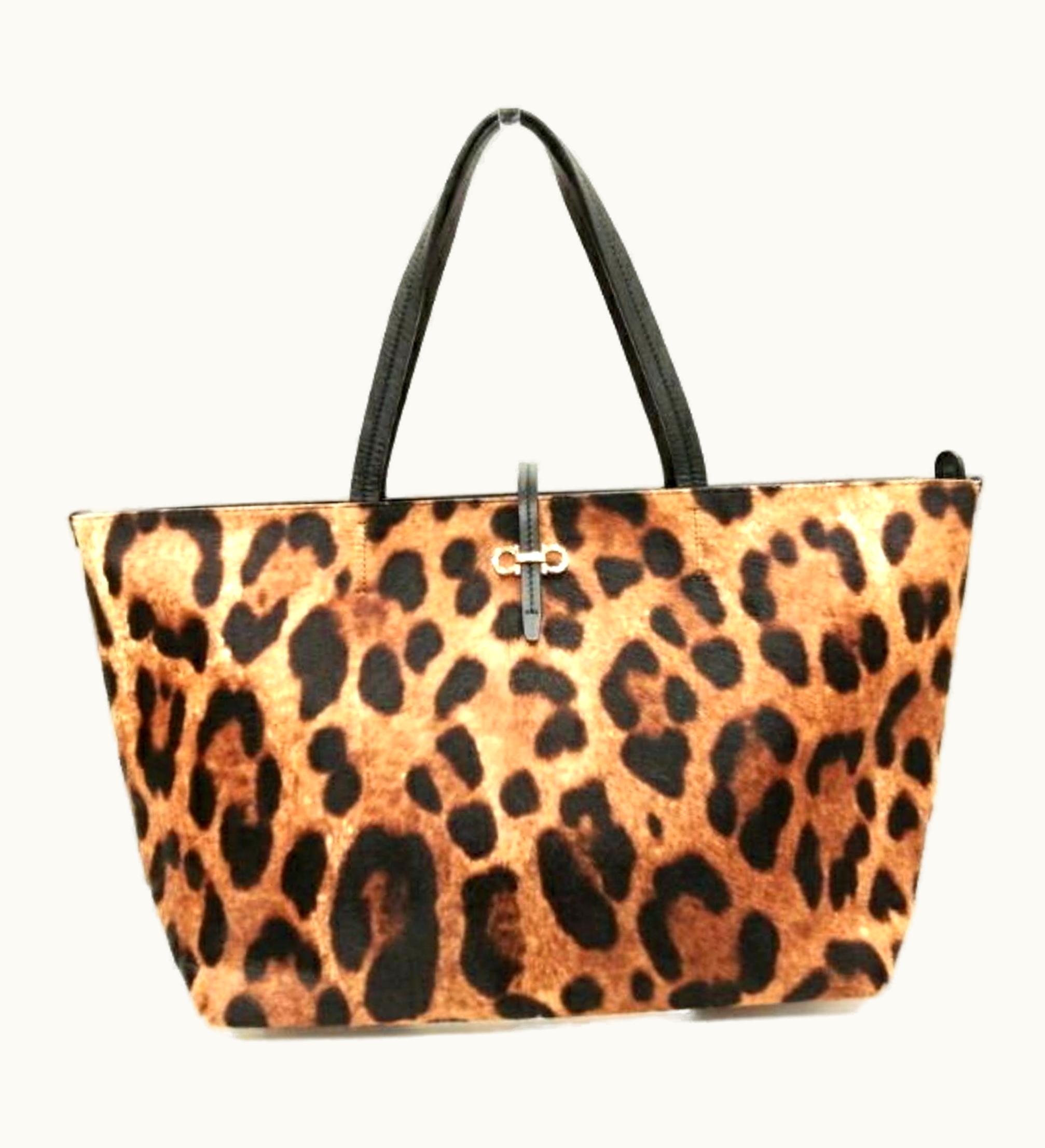 Salvatore Ferragamo Salvatore Ferragamo Ferragamo Harako Leopard Bag Tote Ladies