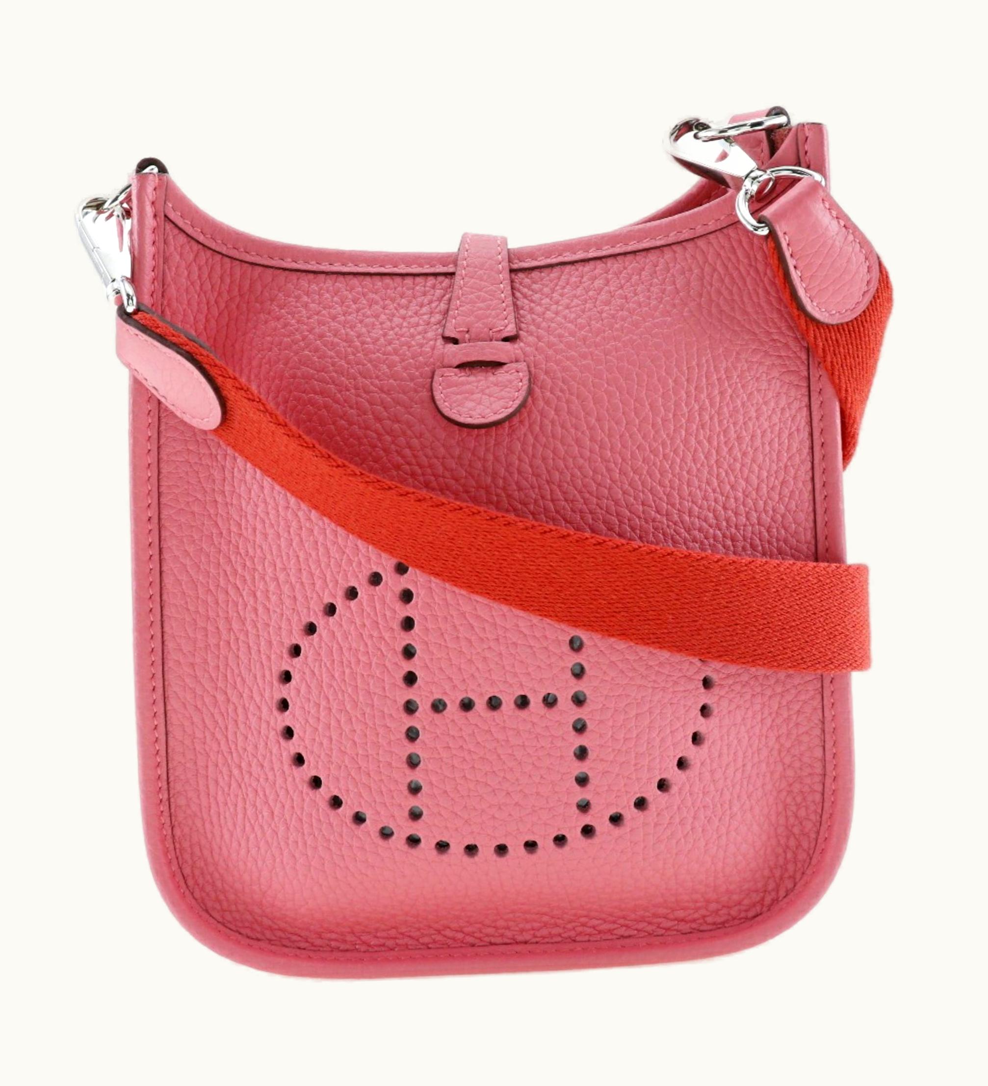Hermès Hermès Evelyne Tpm Shoulder Bag Amazon Taurillon Clemence Rose Azalea Made In France 2020 Pink/Red Y Crossbody Snap Button Evelynetpm Women's