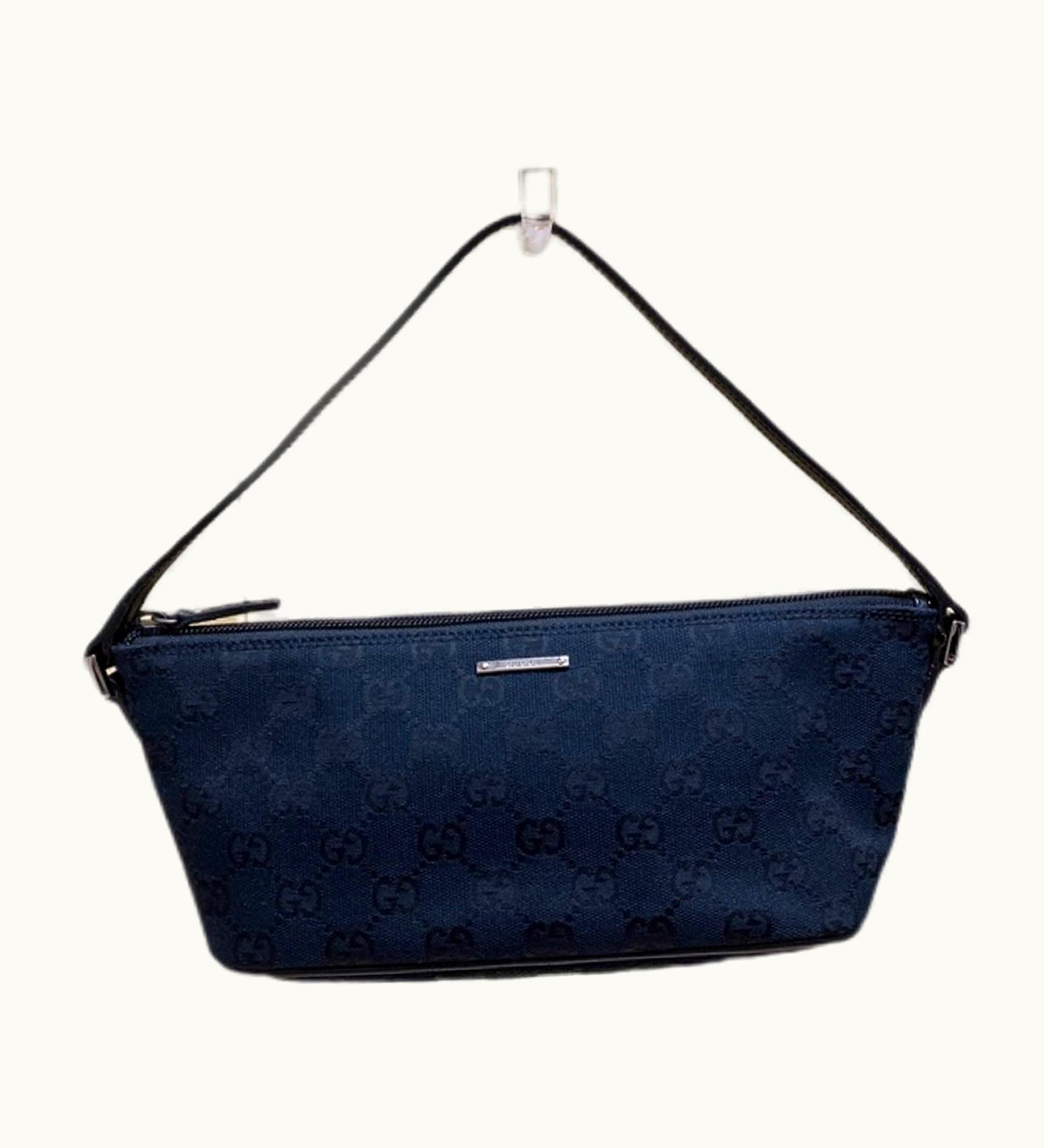 Gucci Gucci GG Canvas Pattern Hand Pouch 07198 2123 Black Bag Handbag Ladies