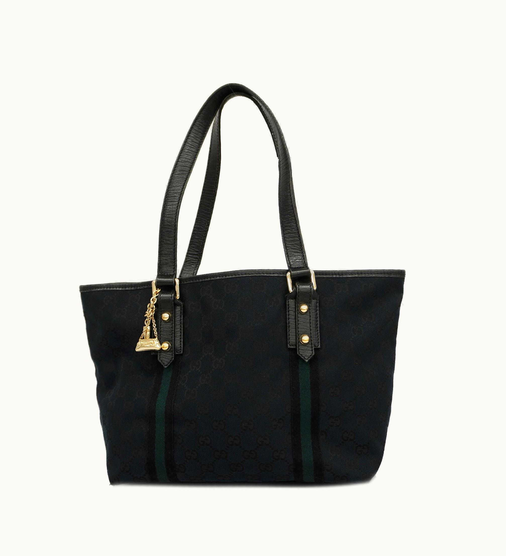 Gucci Gucci 137396 Women's GG Canvas Tote Bag Black