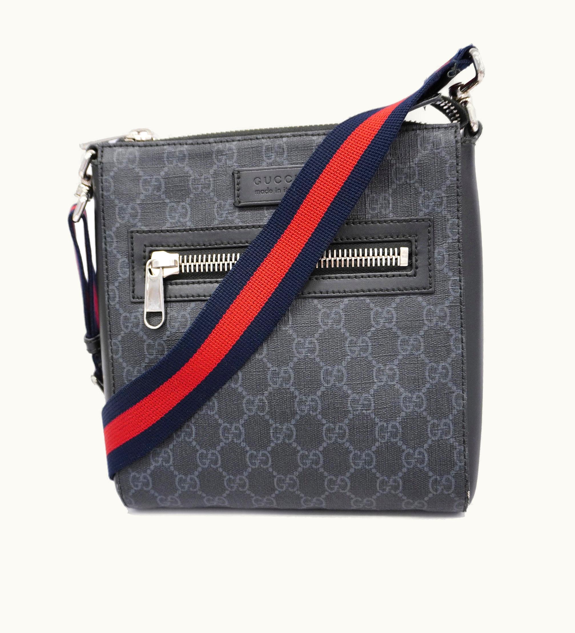 Gucci Sherry Line Shoulder Bag 523599 GG Supreme, Pvc Shoulder Bag Navy