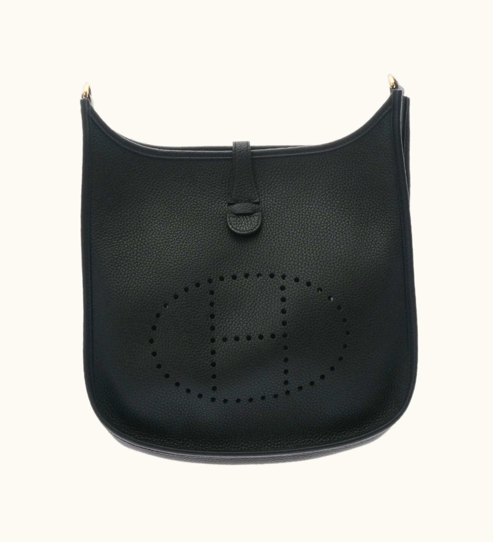 Hermès Evelyne 3 PM Black U Engraved [Around 2022] Women's Taurillon Clemence Shoulder Bag