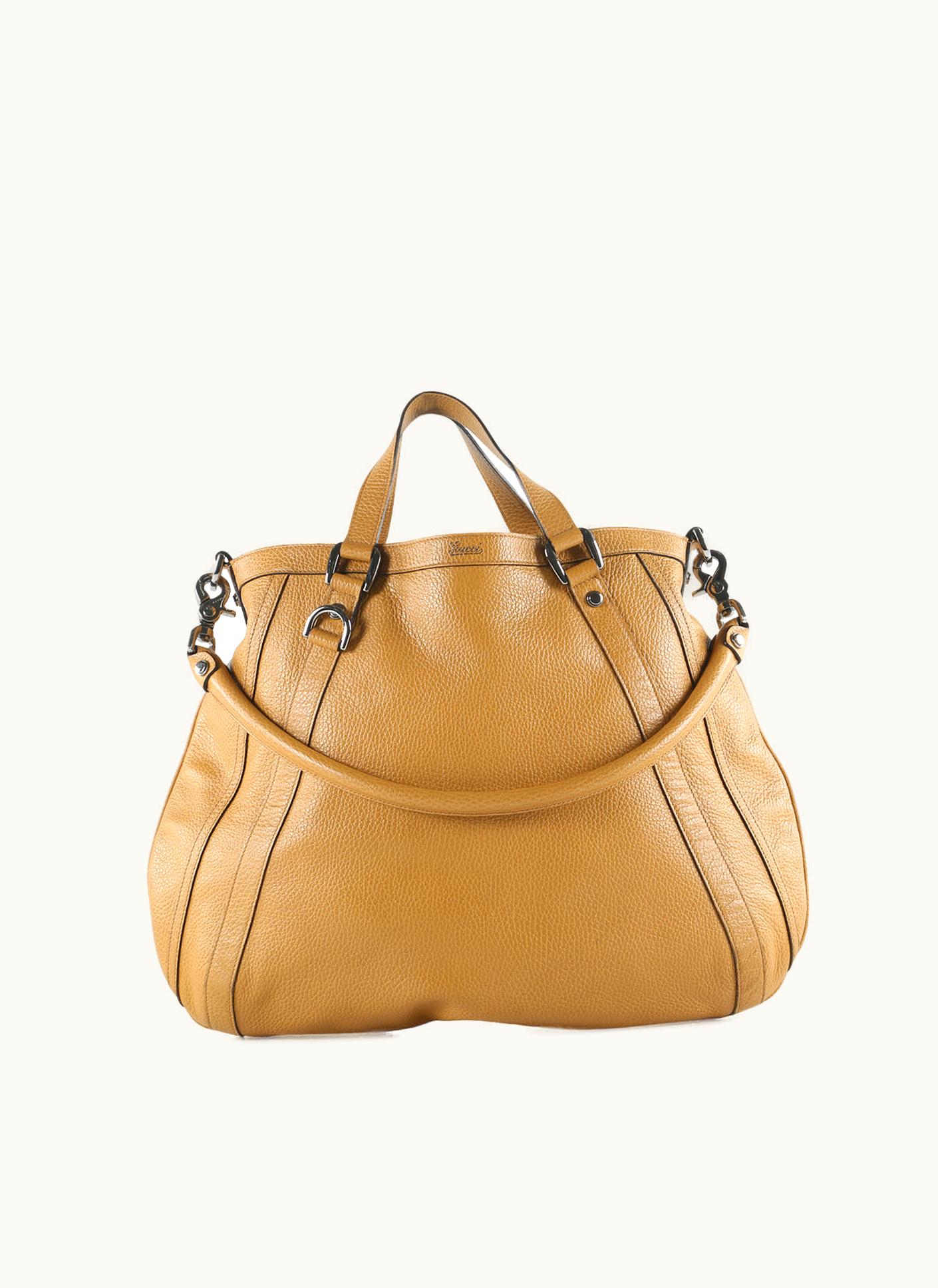 Gucci Beige Leather Abbey Convertible Hobo Shoulder Bag
