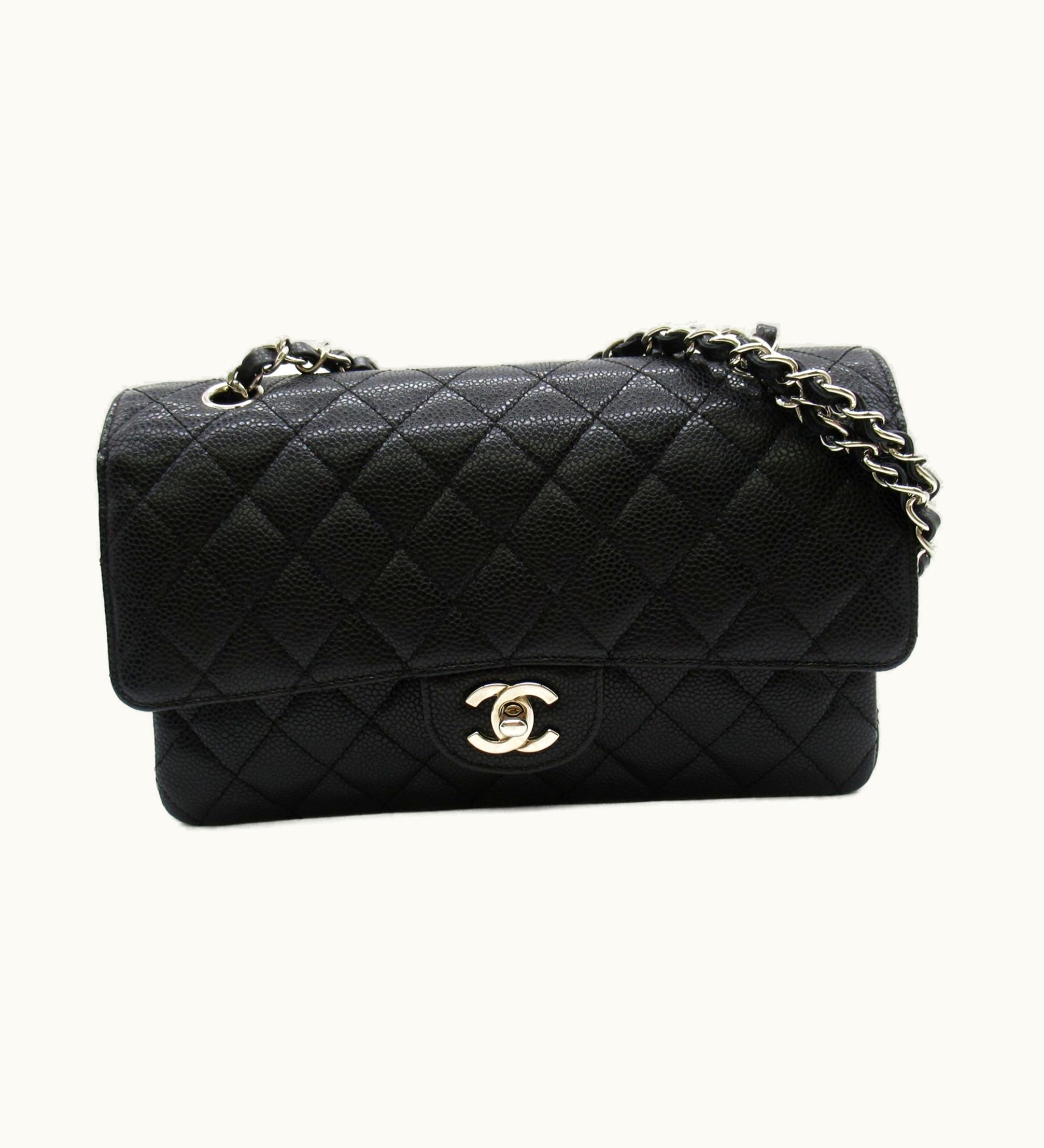 Chanel Chainshoulder Bag Black Caviar Skin [Grained Calf] 1112