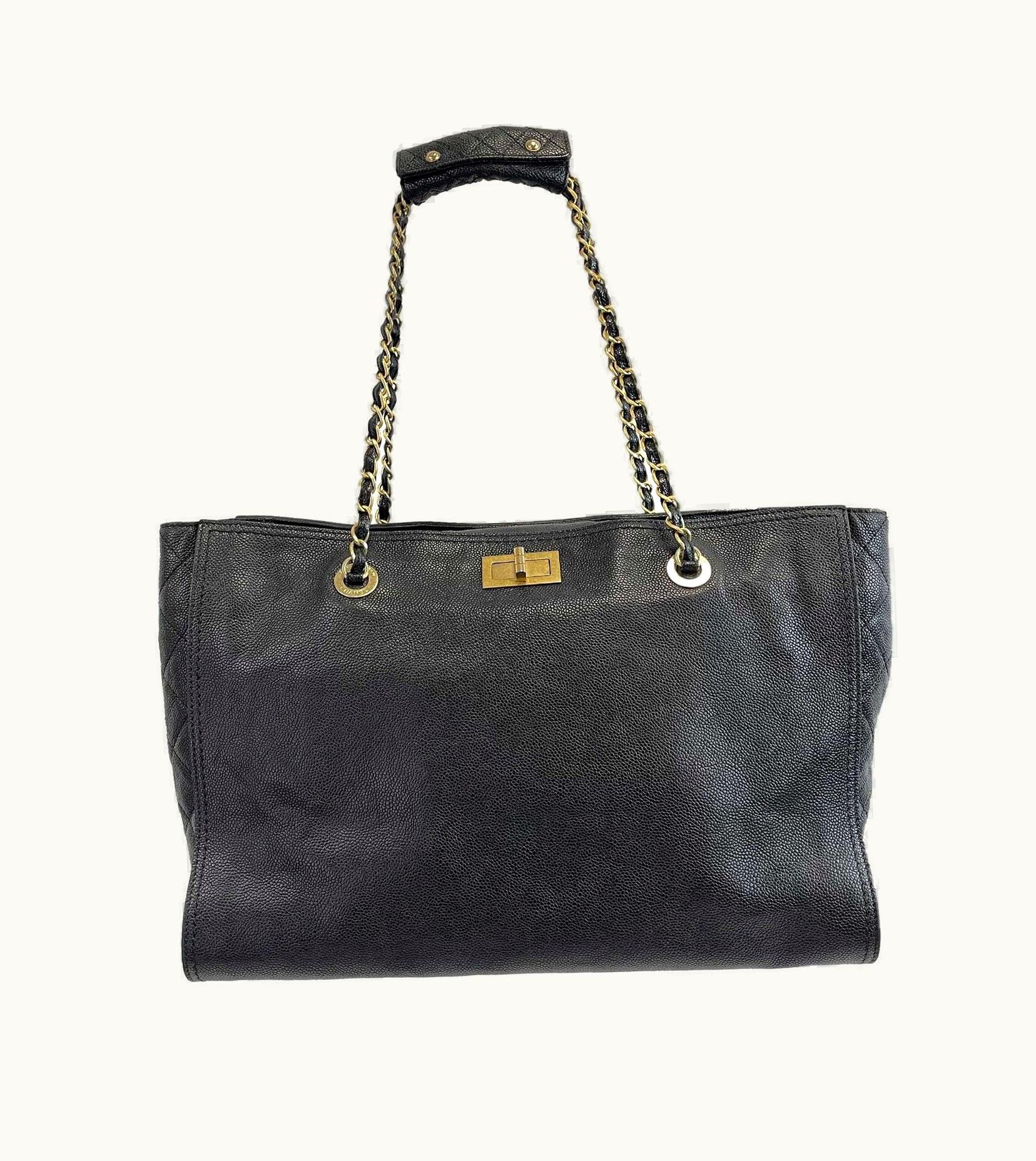 Chanel - Caviar Large Edy Reissue Black Tote / Shoulder Bag