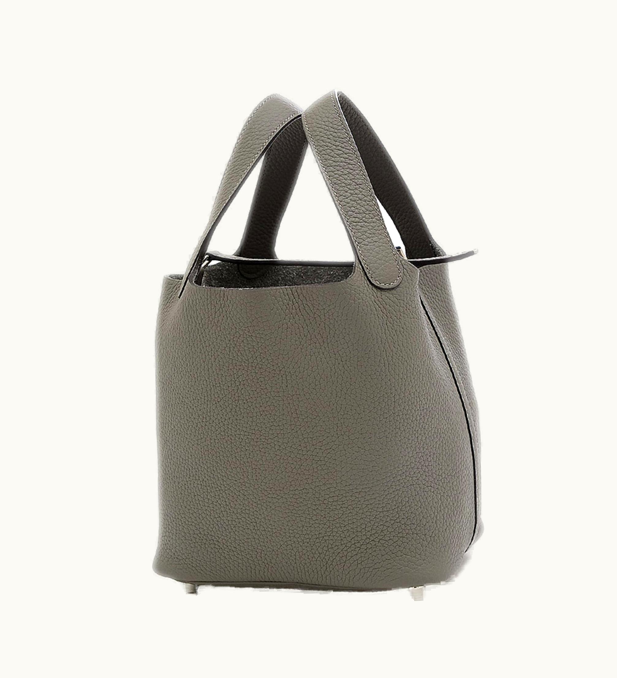Hermès Picotin Lock PM 18 Handbag Taurillon Grimeyer Silver Metal Fittings Z Stamp
