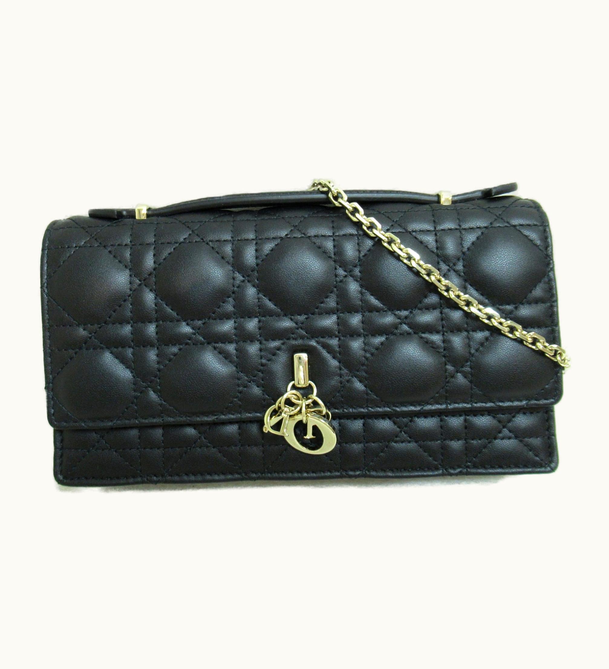 Dior Top Handle Clutch Bag Black Leather S0980Onmj M900