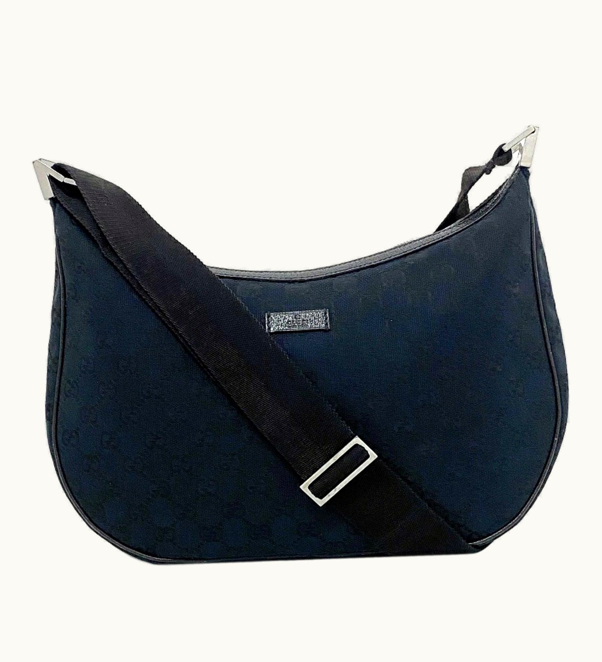 Gucci Shoulder Bag Black 122790 Canvas Leather Gucci Women's Crossbody GG