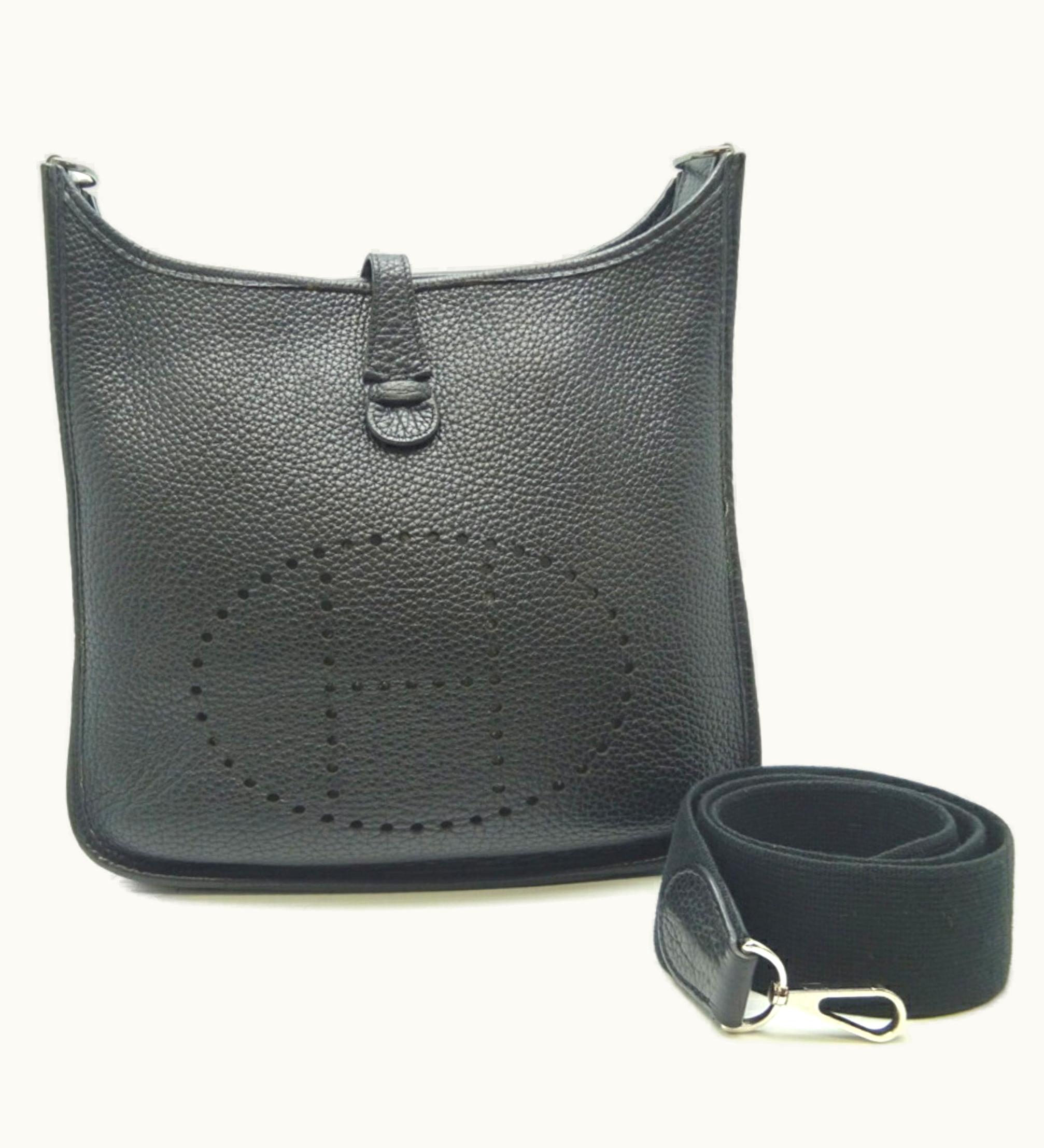 Hermès Evelyne PM Women's Shoulder Bag Togo Noir (Black)