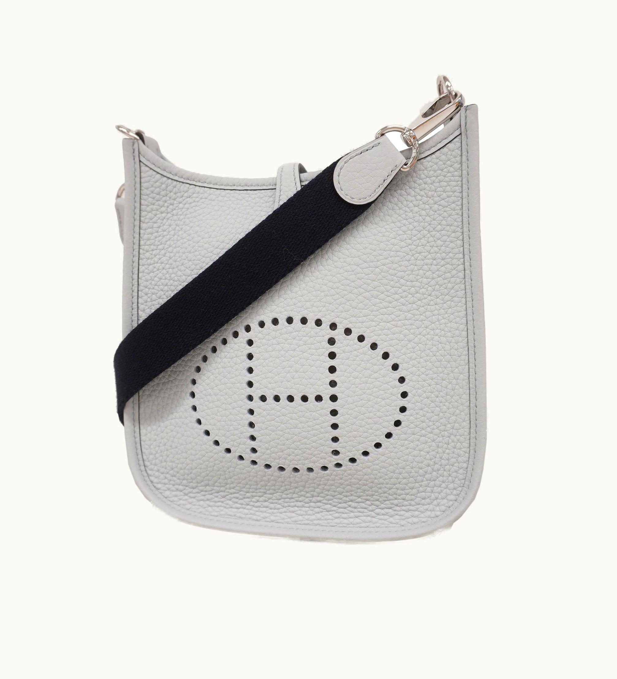 Hermès Evelynetpm C Engraved Bluepale Taurillon Clemenceleather Blue Indigo