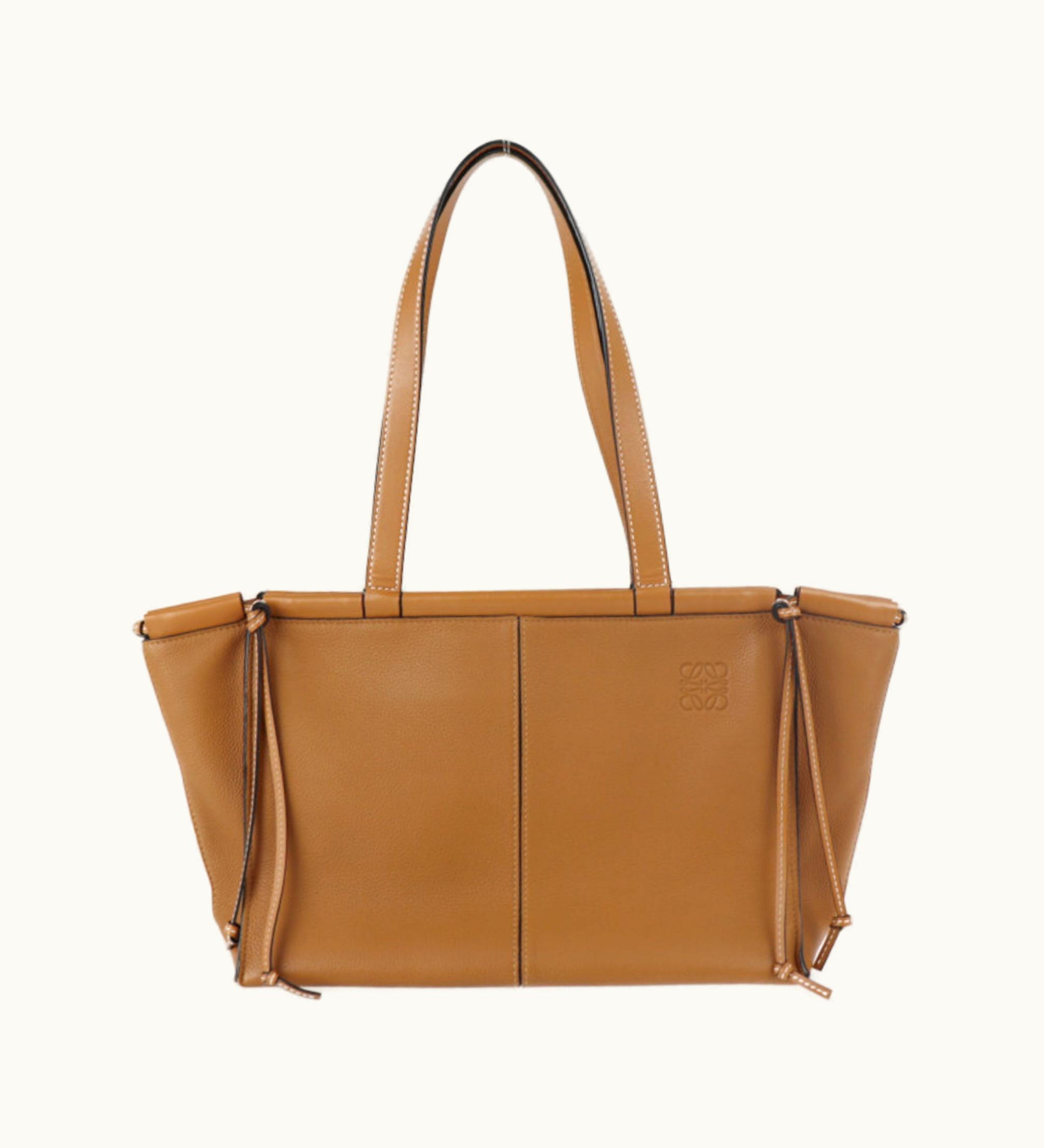 Loewe Cushion Tote Small Bag 309.12Aa93 Calf Leather Camel Brown Shoulder