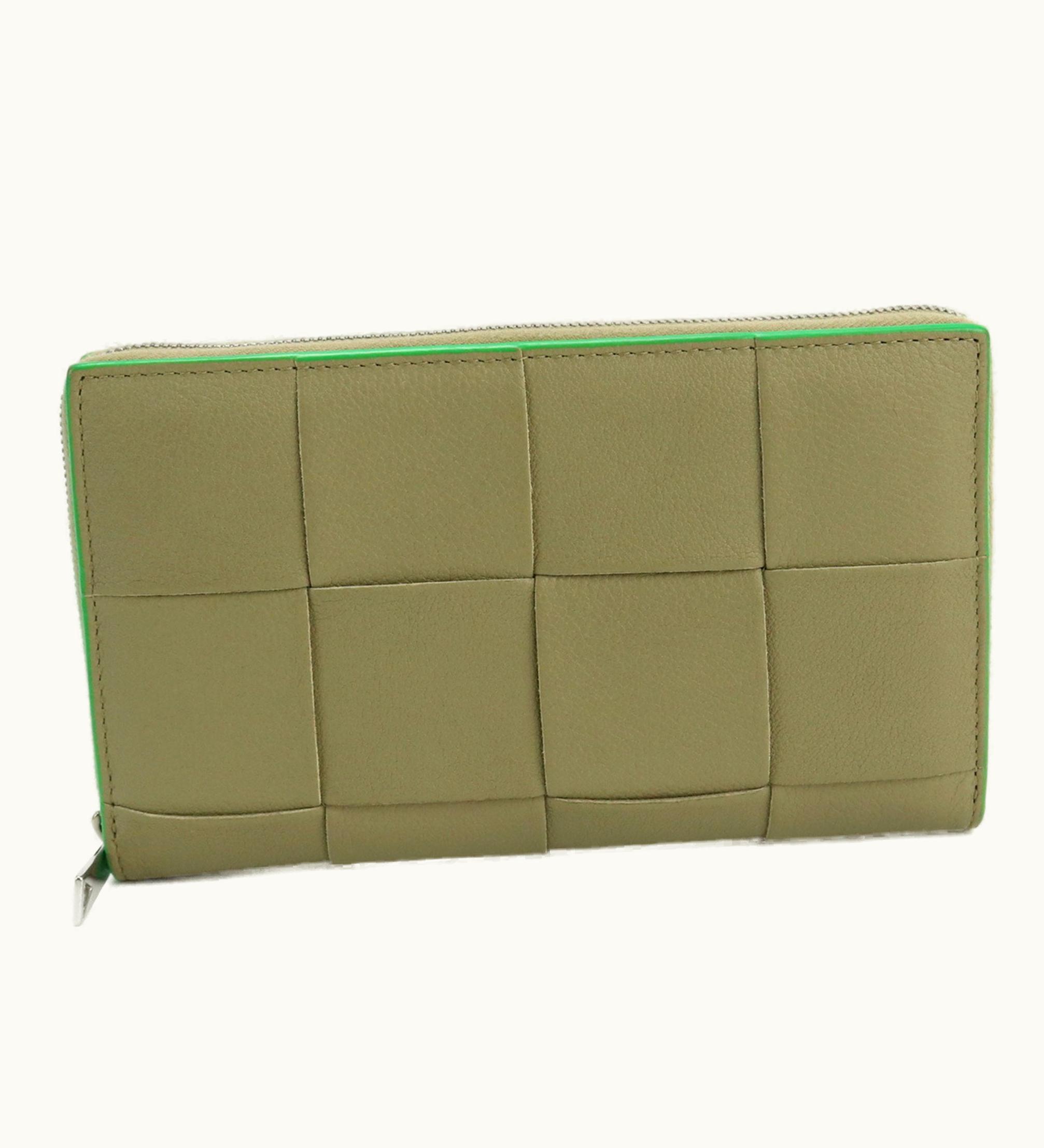 Bottega Veneta 649607 Women's Leather Wallet Gray