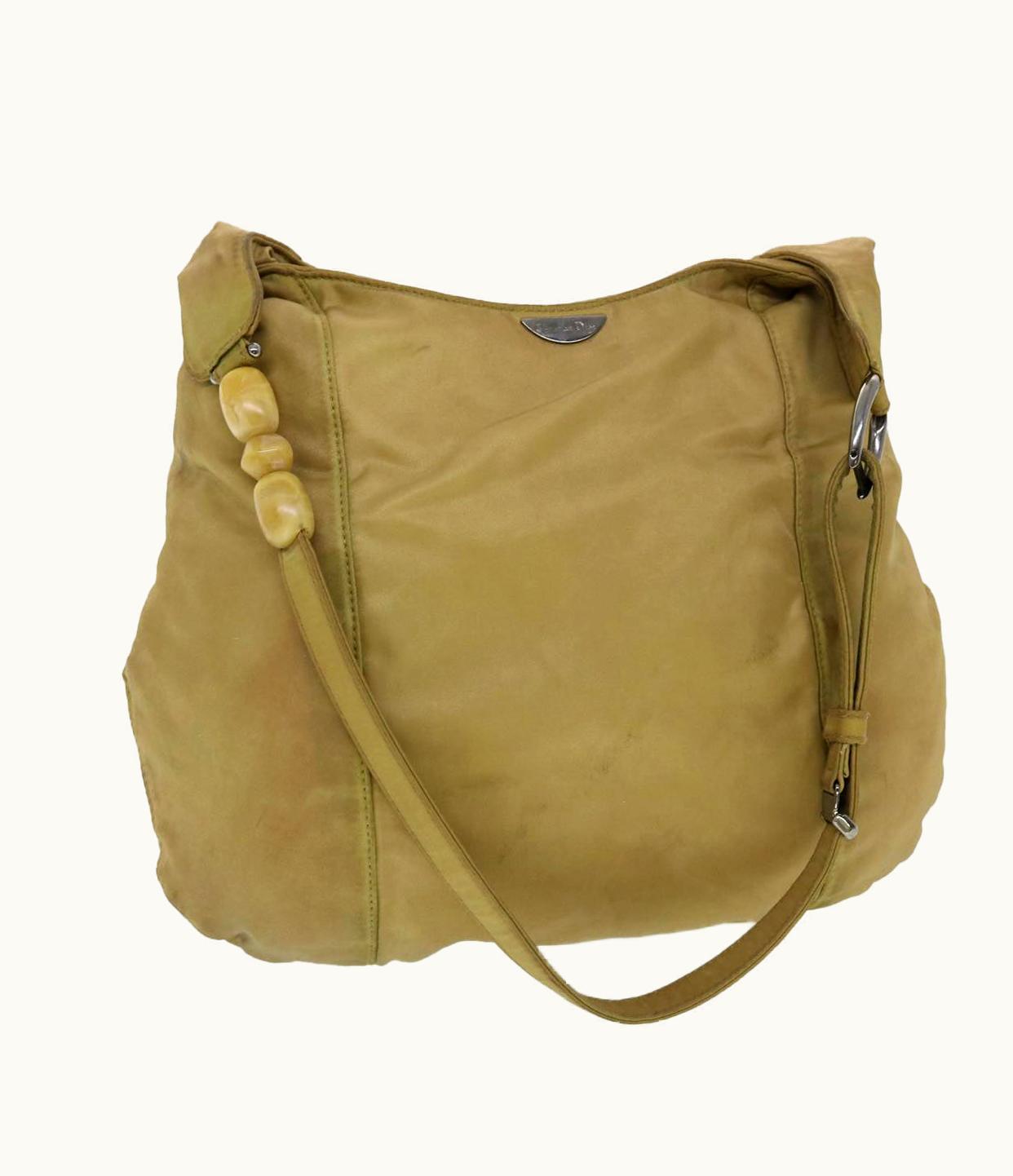 Dior Dior Christian Dior Shoulder Bag Nylon Khaki