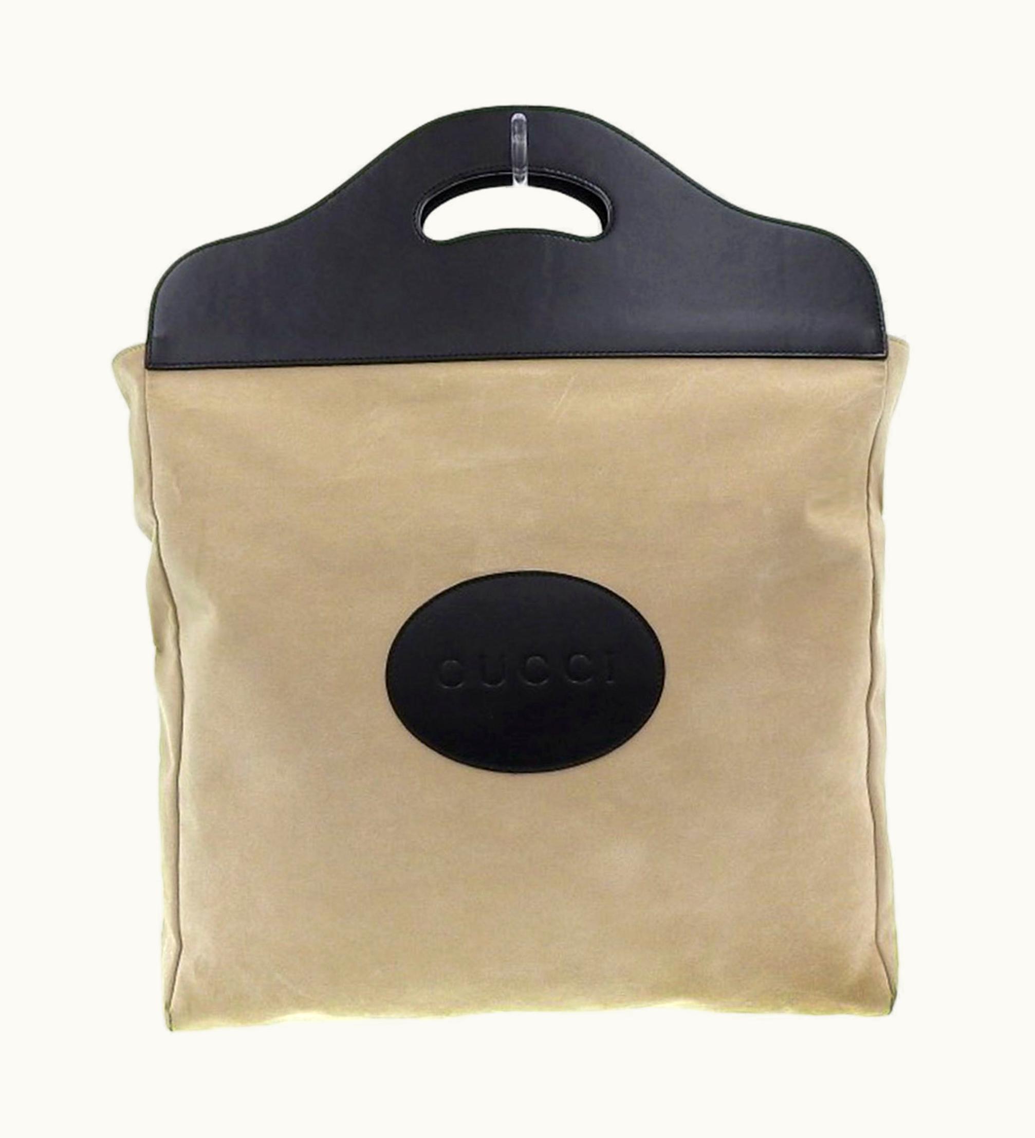 Gucci Gucci GG Logo Handbag Suede Beige 002 8000 0013