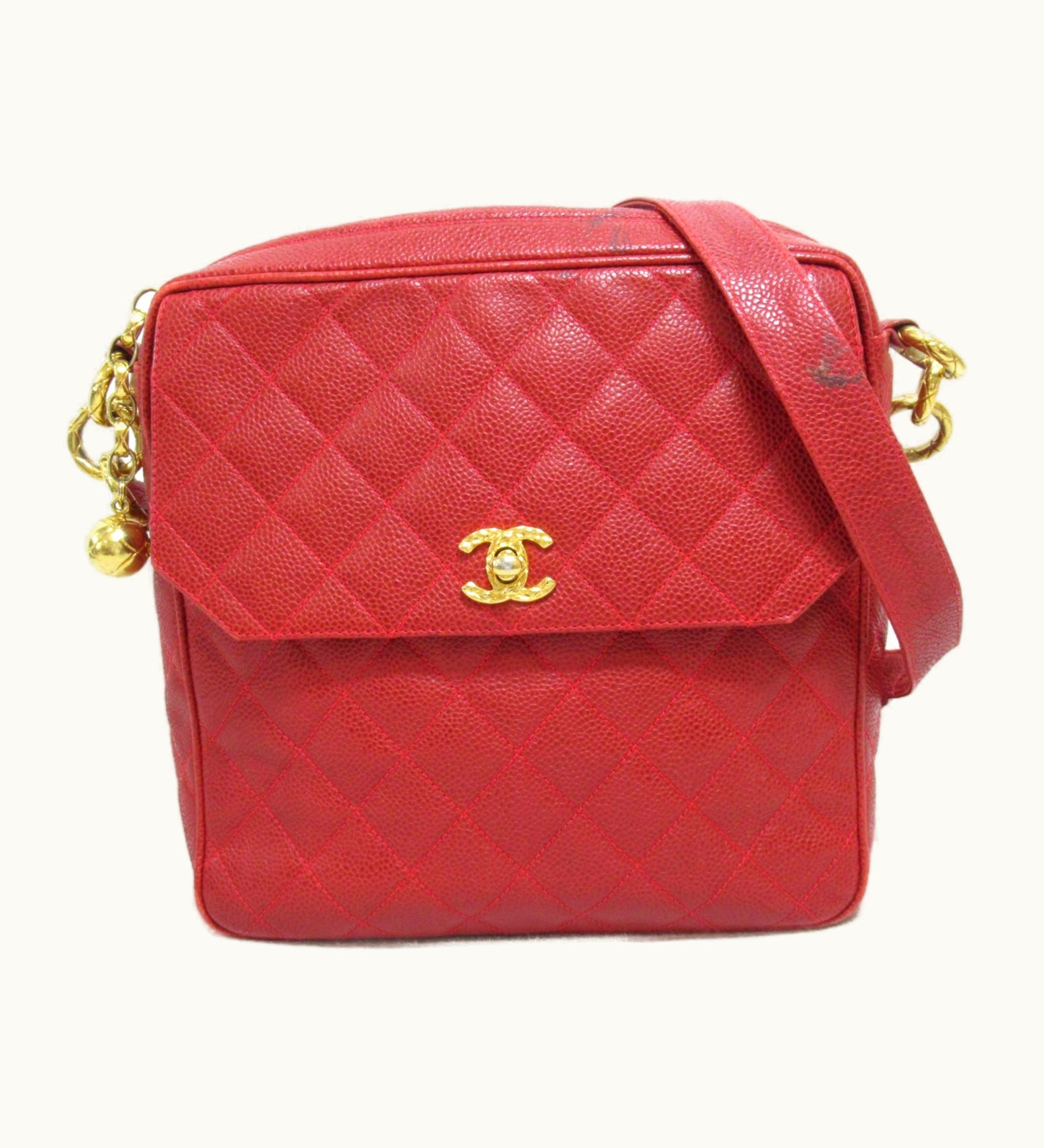 Chanel Chanel Shoulder Bag Red Caviar Skin [Grained Calf]