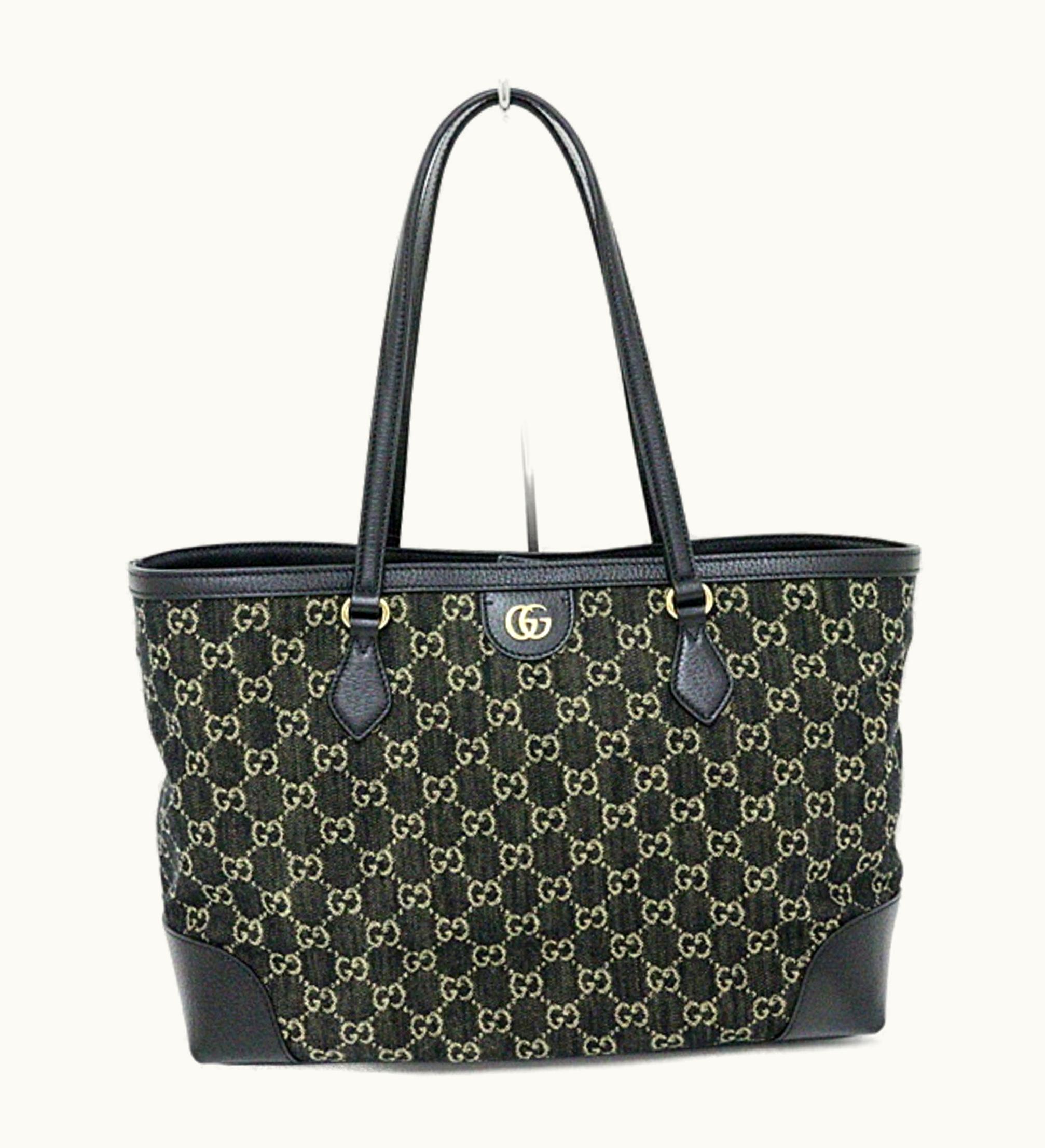 Gucci Gucci Ophidia GG Medium Tote Bag Supreme Canvas 631685 Black