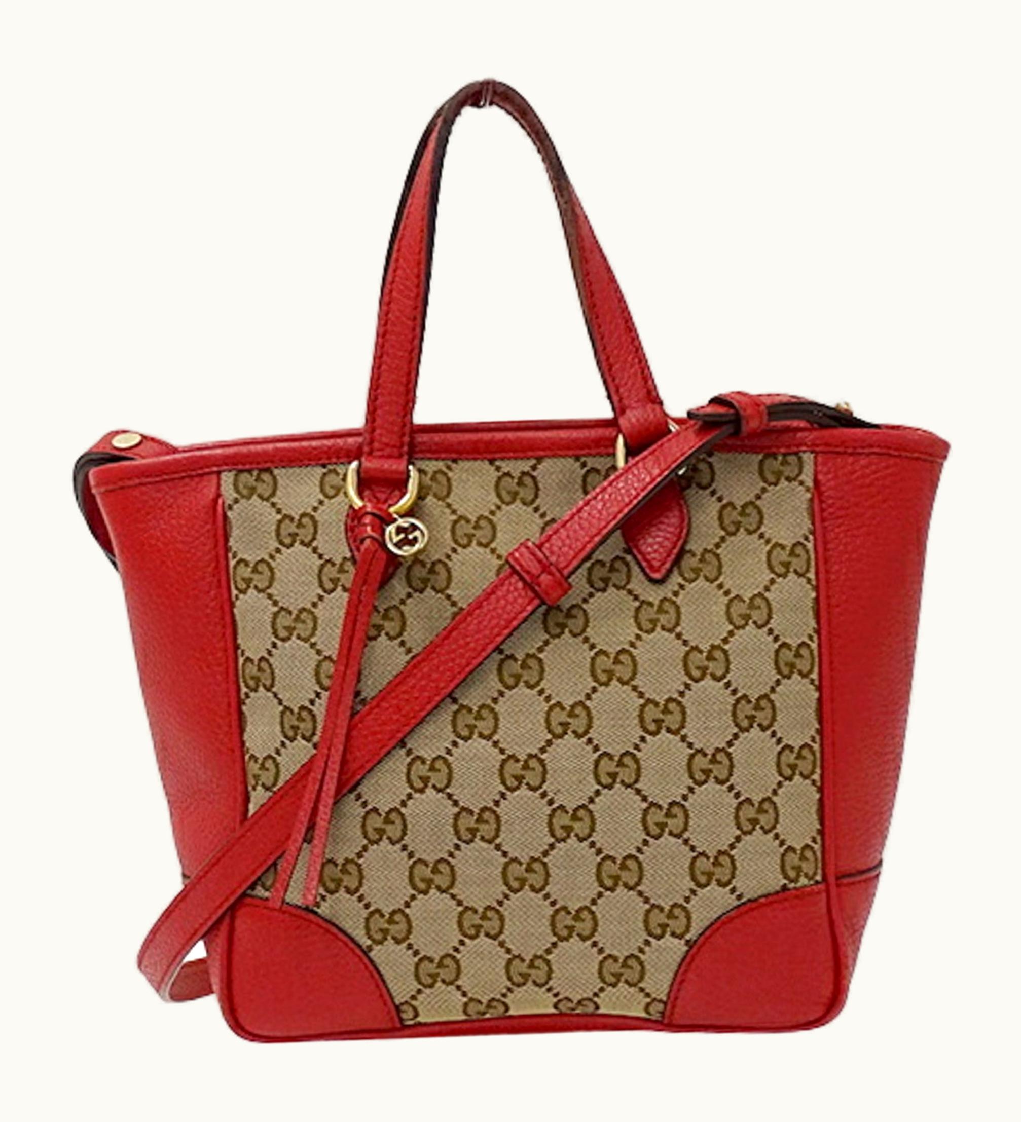 Gucci Gucci Bag Ladies Handbag Shoulder 2Way GG Canvas Brown Red 449241