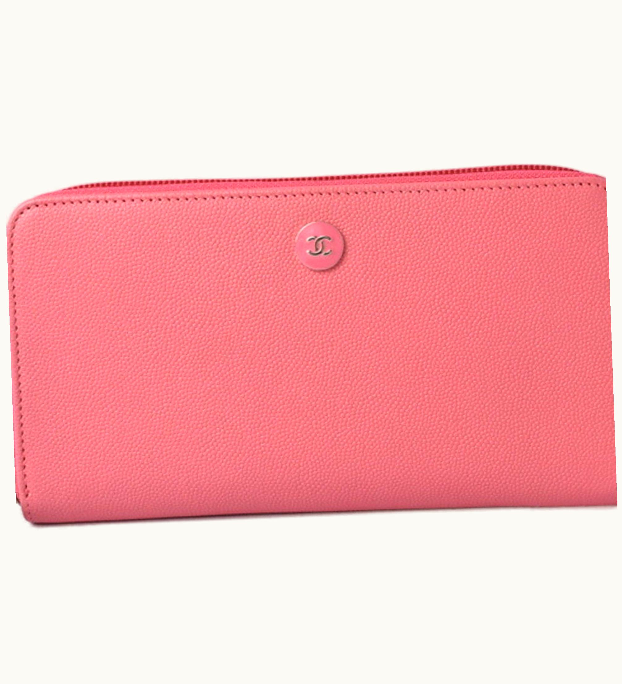 Chanel Chanel Wallet Chanel Long Wallet/Round Rose CC Mark/Coco Button