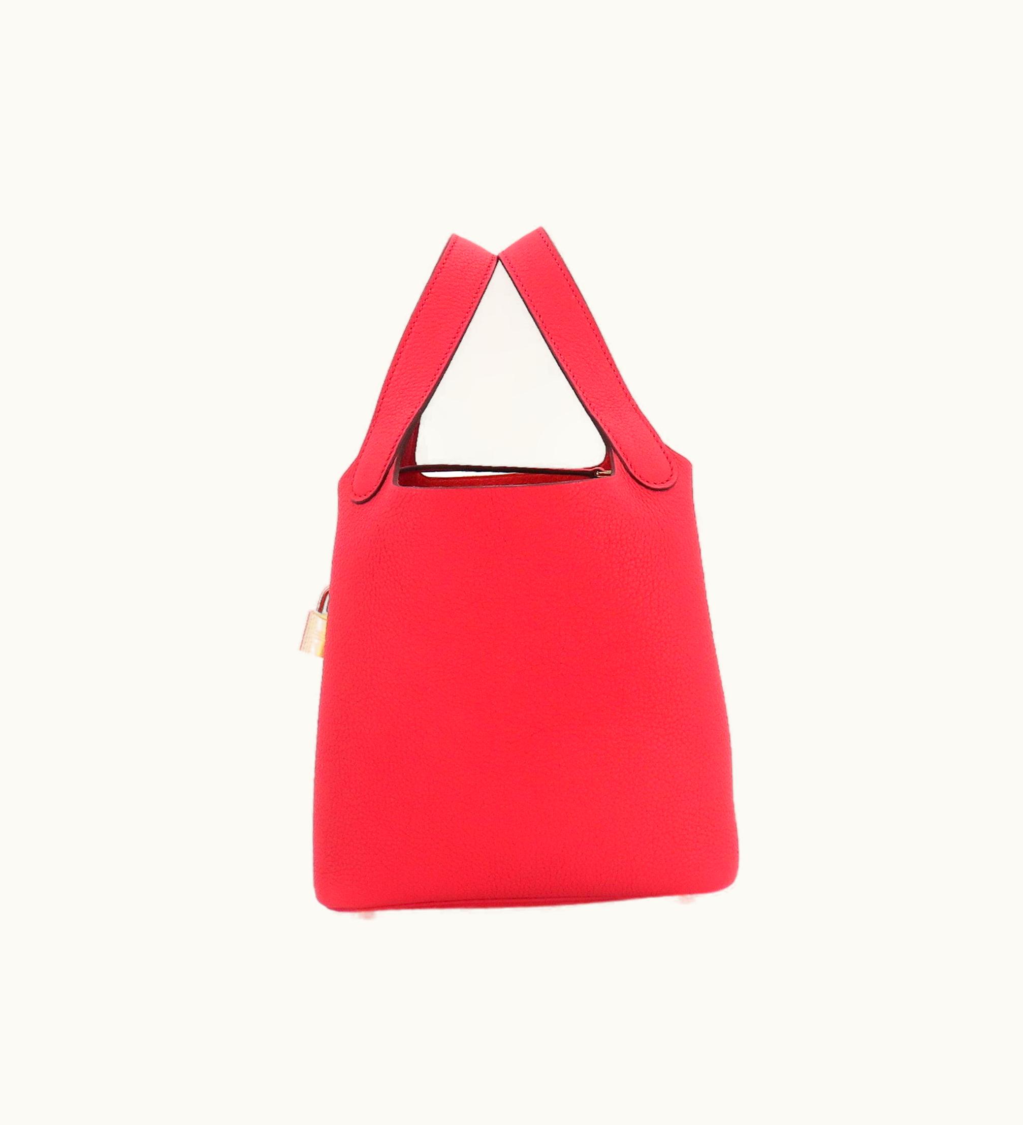 Hermès Hermès Picotin Lock PM Hand Bag Taurillon Maurice Rose Jaipur Z Engraved Gold Hardware