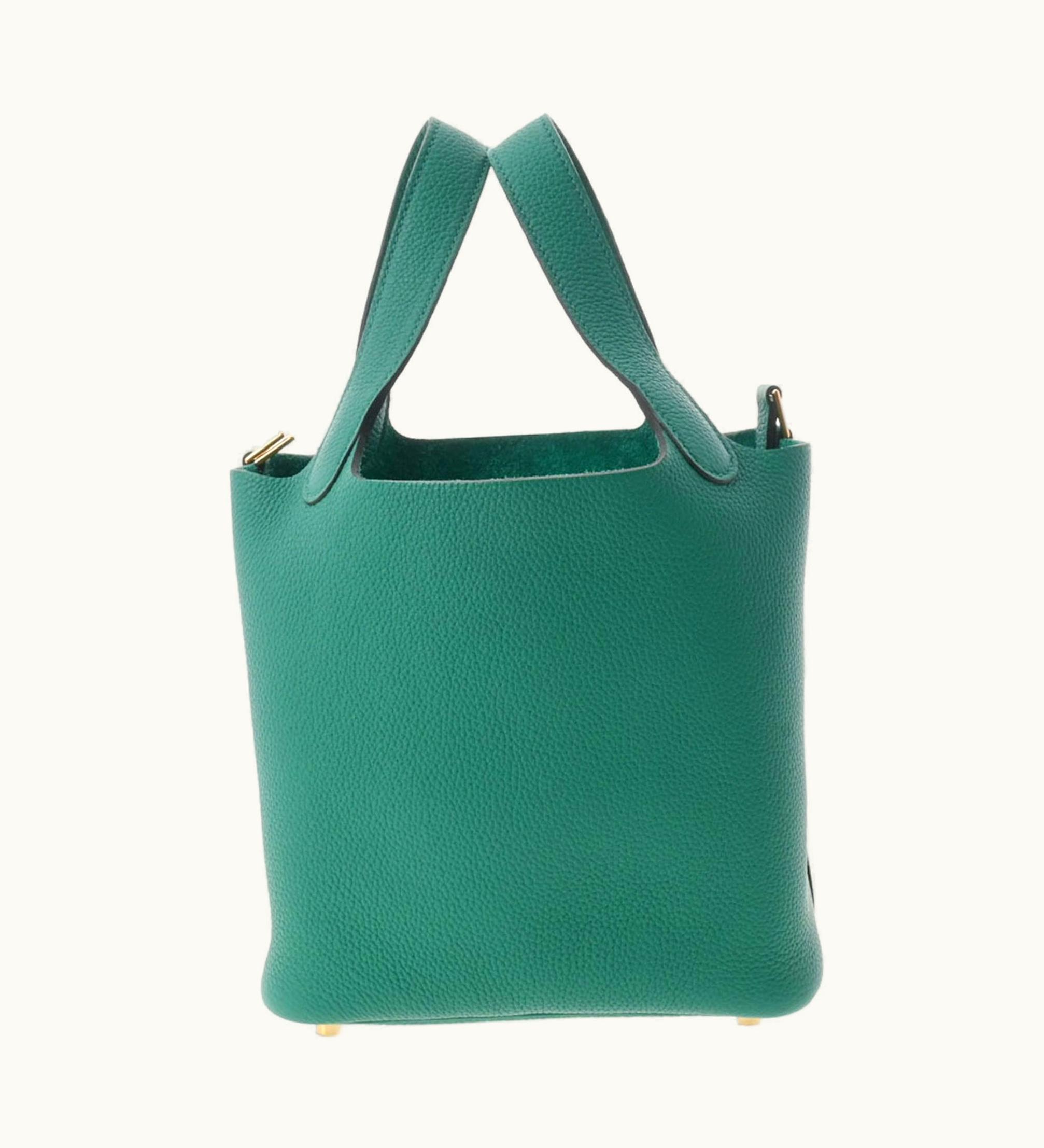 Hermès Hermès Picotin Lock PM Veil Jade U Engraved [Around 2022] Ladies Taurillon Maurice Handbag