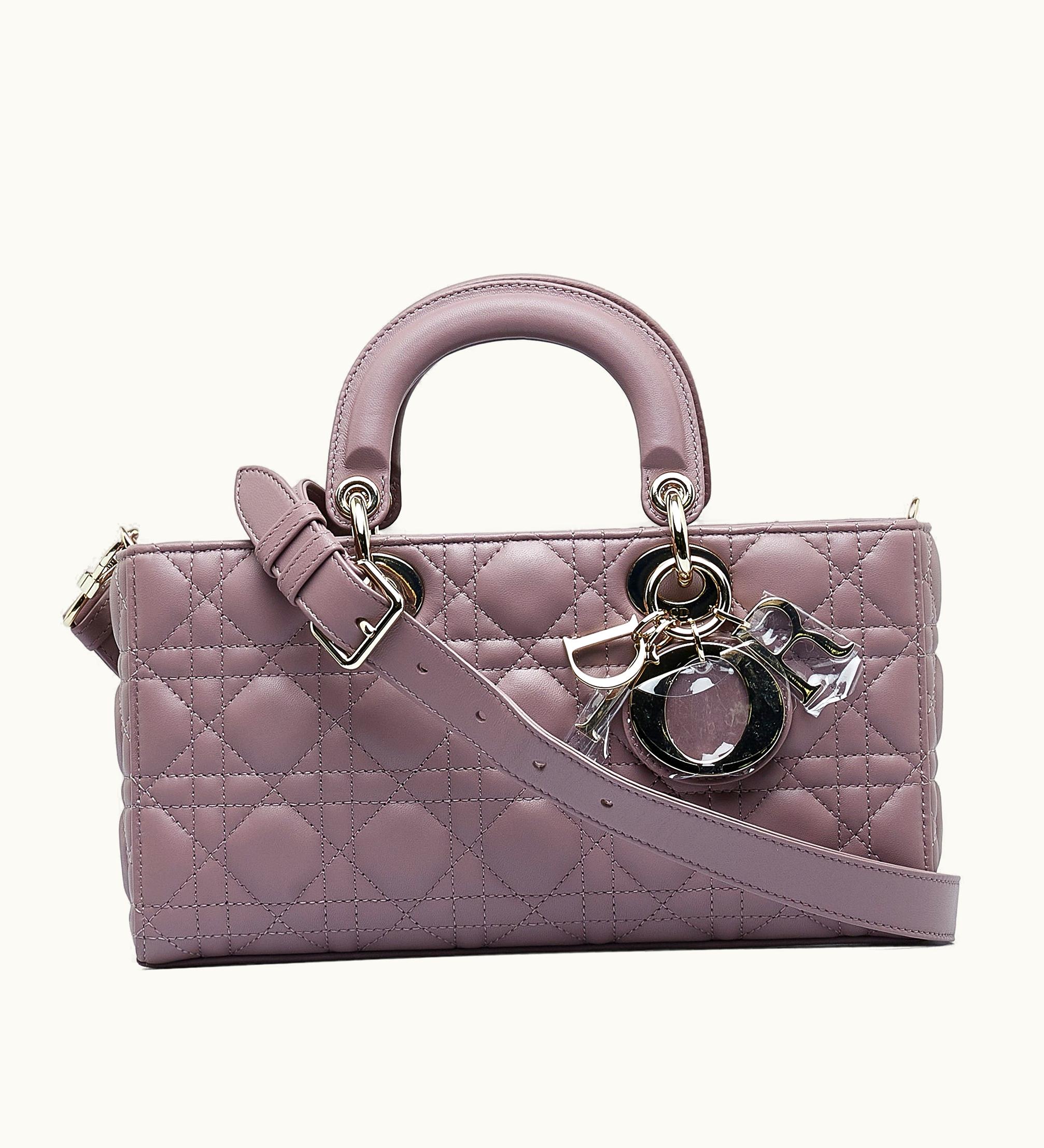 Dior Dior Medium Lambskin Cannage Lady D-Joy Satchel