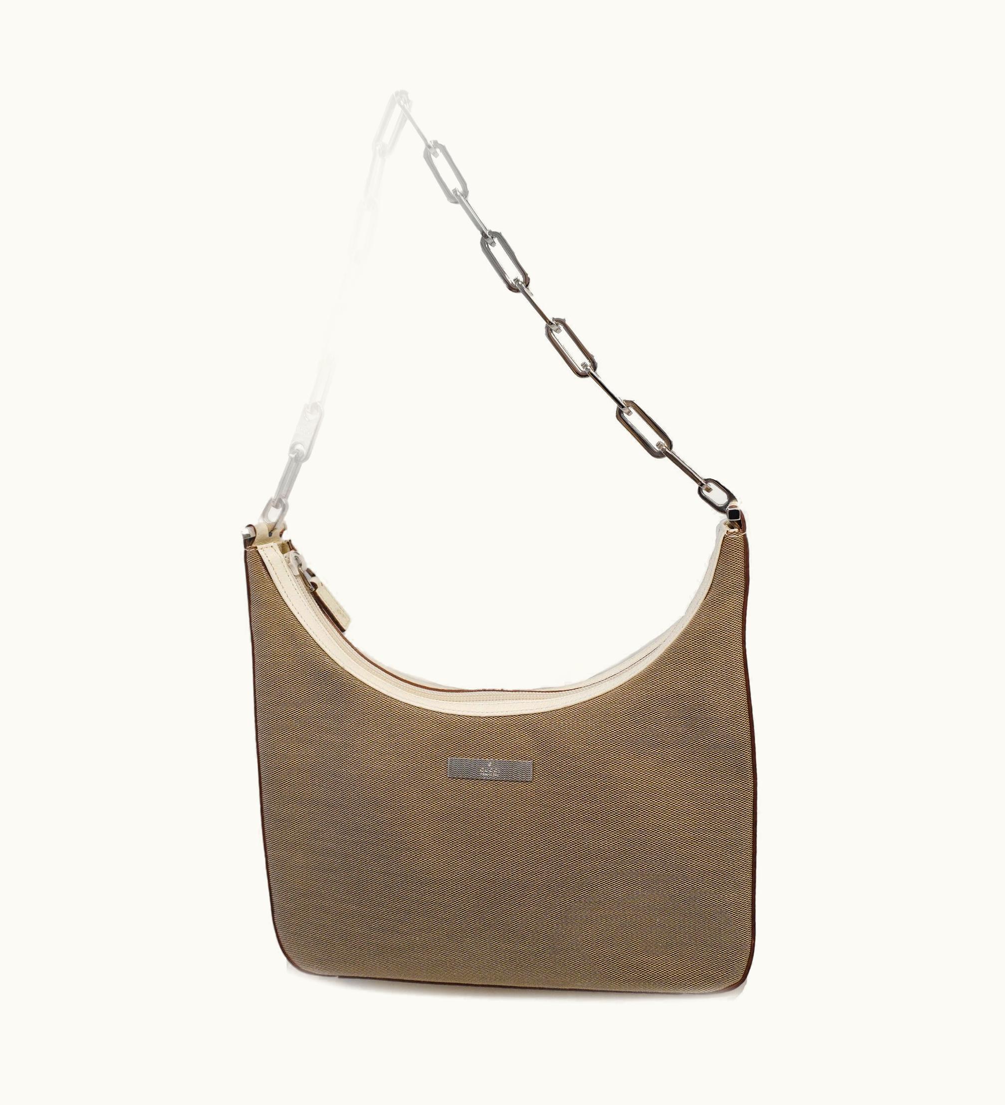 Gucci Gucci Shoulder Bag 001 3873 Women's Canvas, Leather Shoulder Bag Beige, Ivory