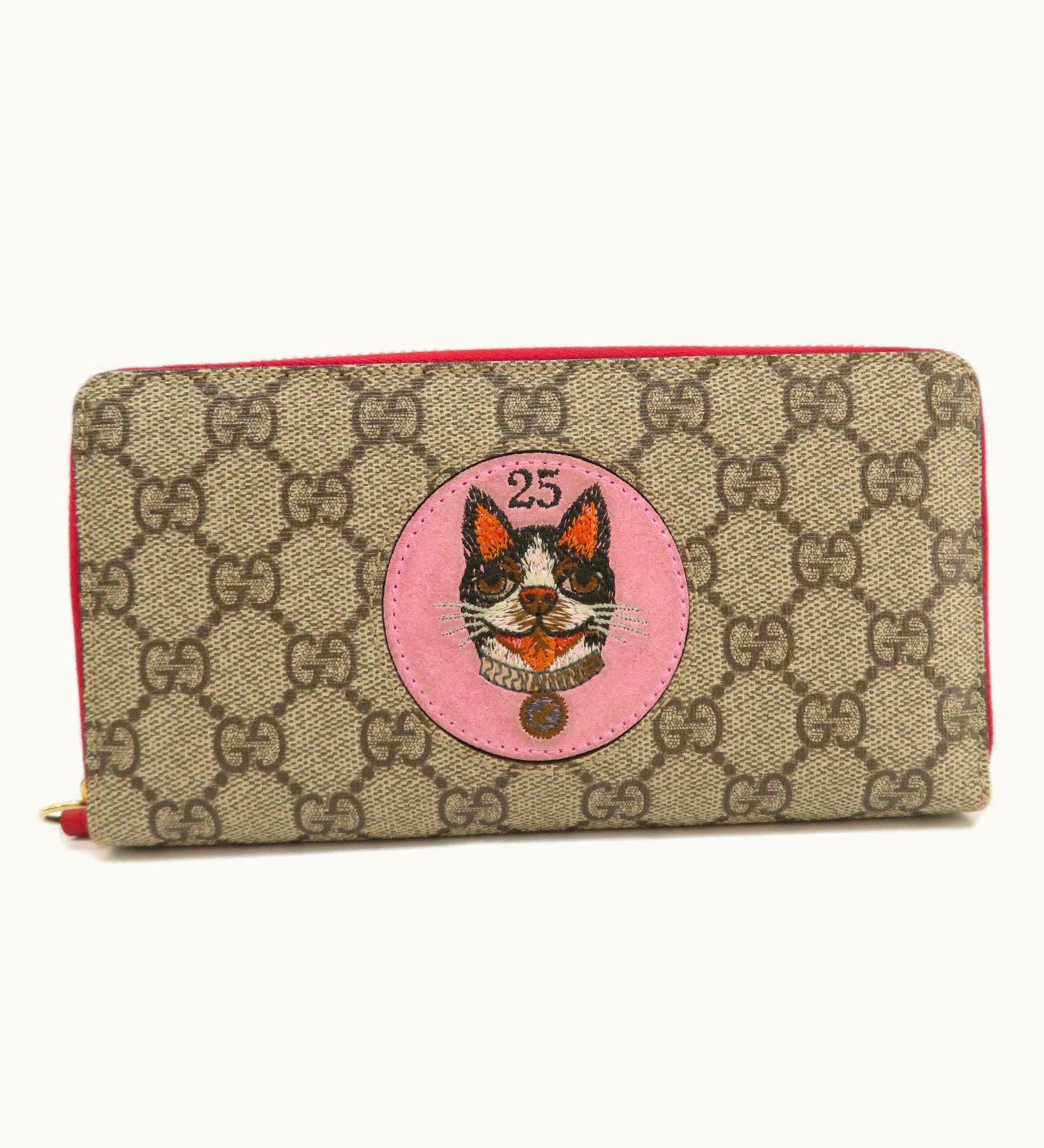 Gucci Gucci 506279 GG Supreme Long Wallet Pvc Women's