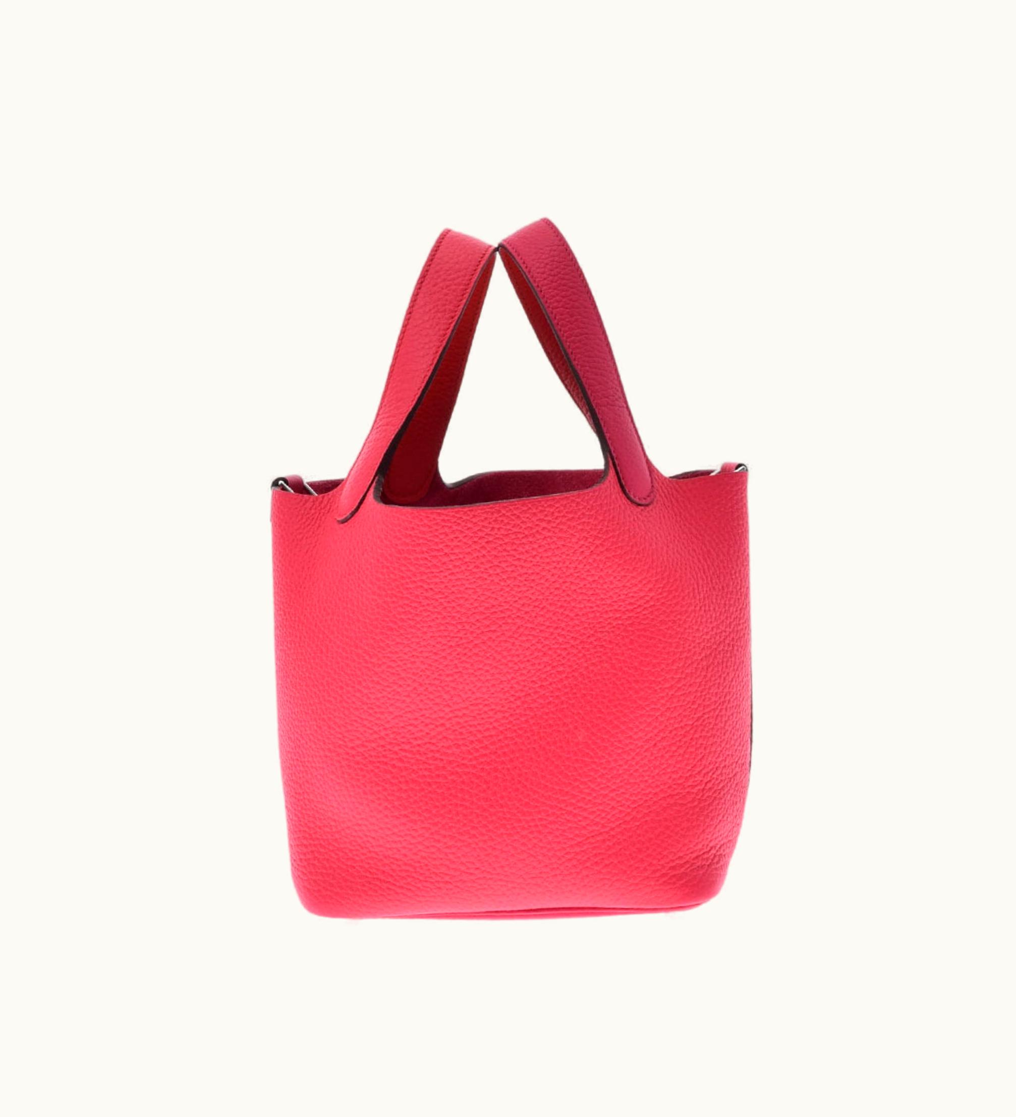 Hermès Hermès Picotin Lock PM Kazak Rose Extreme Y Engraved (Around 2020) Women's Taurillon Clemence Handbag