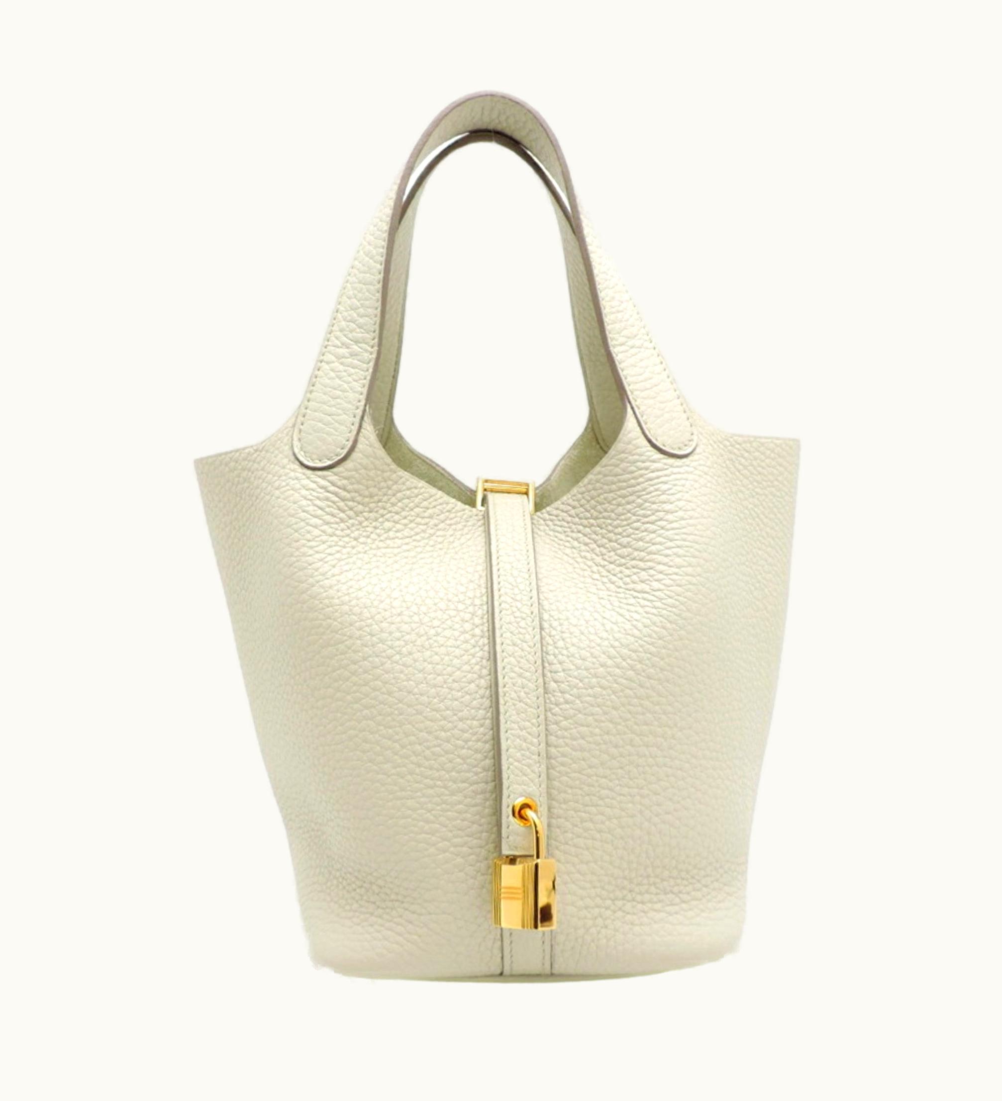 Hermès Hermès Picotin Lock PM U Engraved Women's Handbag Taurillon Beton X