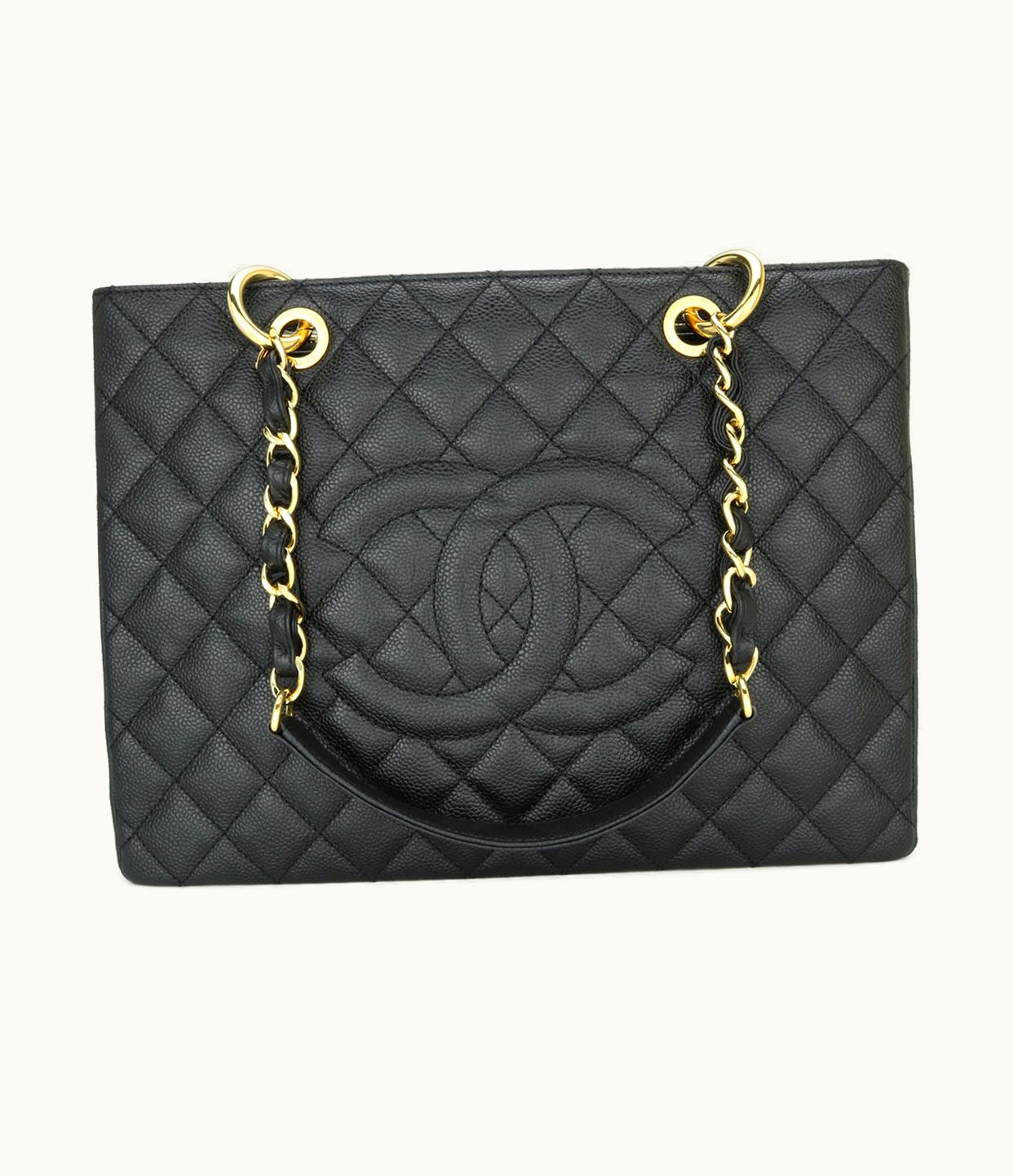 Chanel CHANEL Grand Shopping Tote GST Black Caviar Gold Hardware Luxury Edition