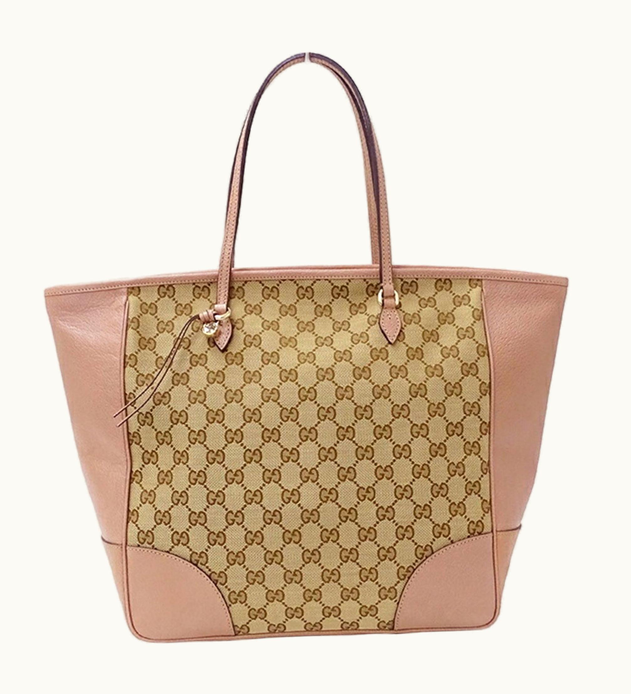 Gucci Gucci Bag Ladies Brie Tote GG Canvas Beige Pink 323671