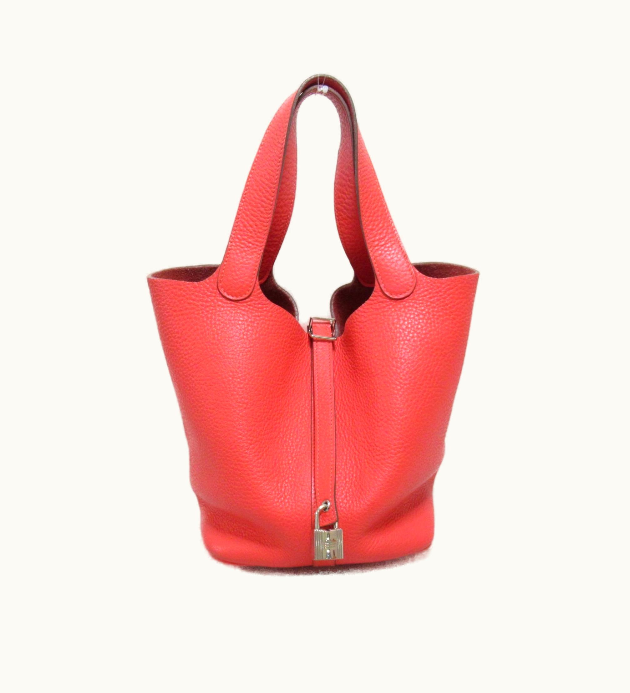 Hermès Hermès Picotin Lock MM Tote Bag Pink Rose Jaipur Taurillon Clemence Leather