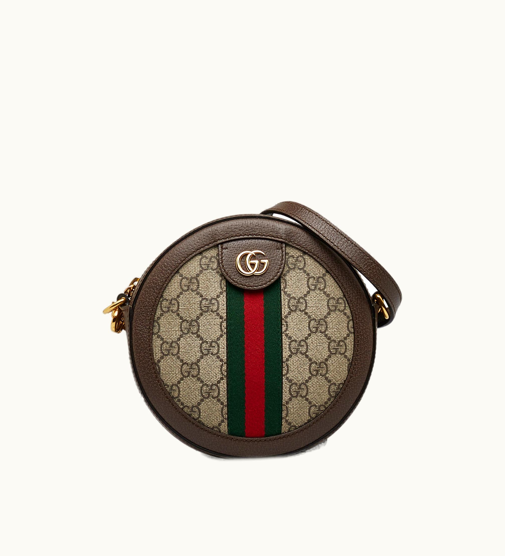 Gucci Gucci Mini GG Supreme Round Ophidia Crossbody Crossbody Bag