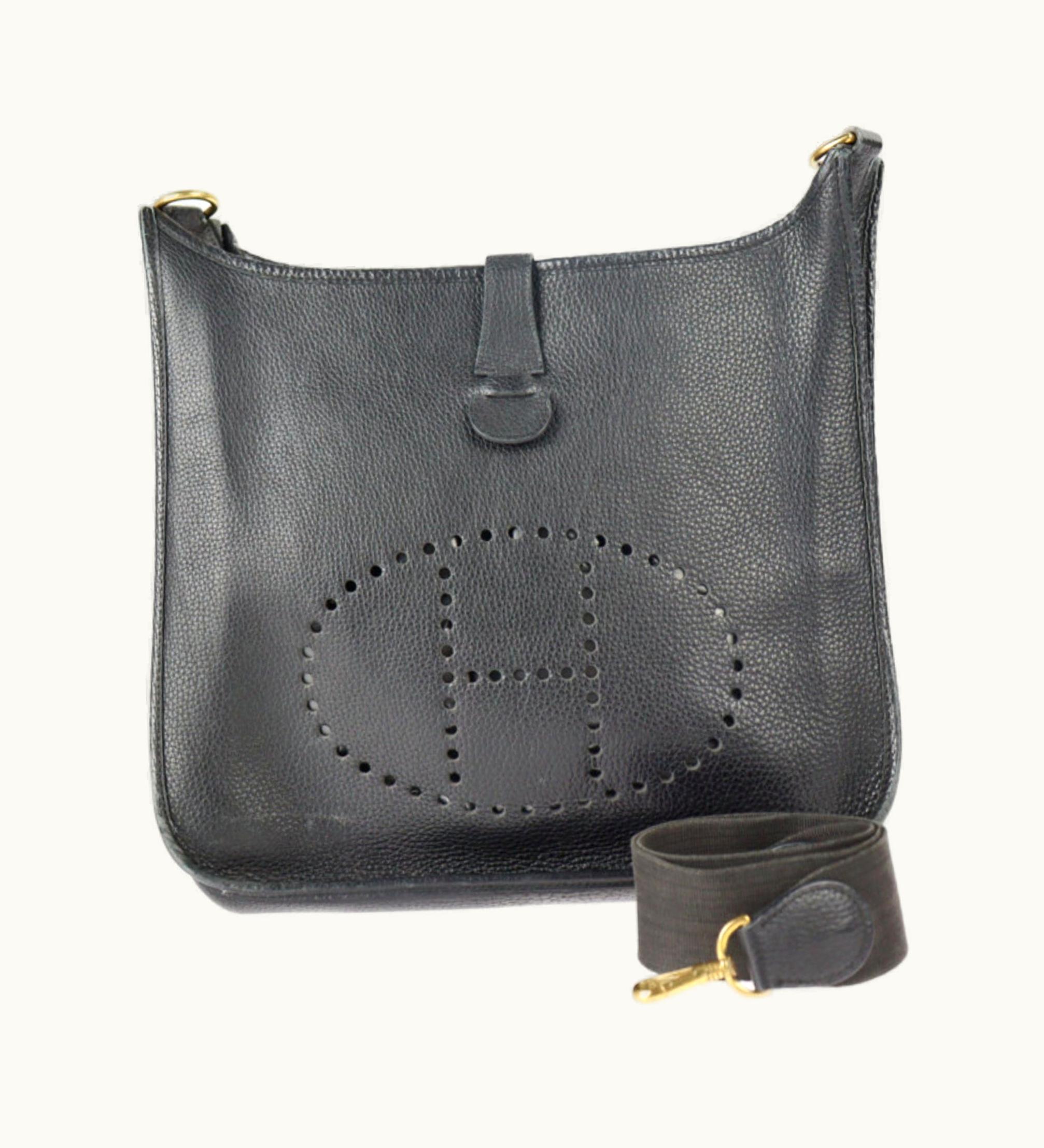 Hermès Hermès Evelyne GM Shoulder Bag Ardennes Black Gold Metal Fittings 〇Y Stamp
