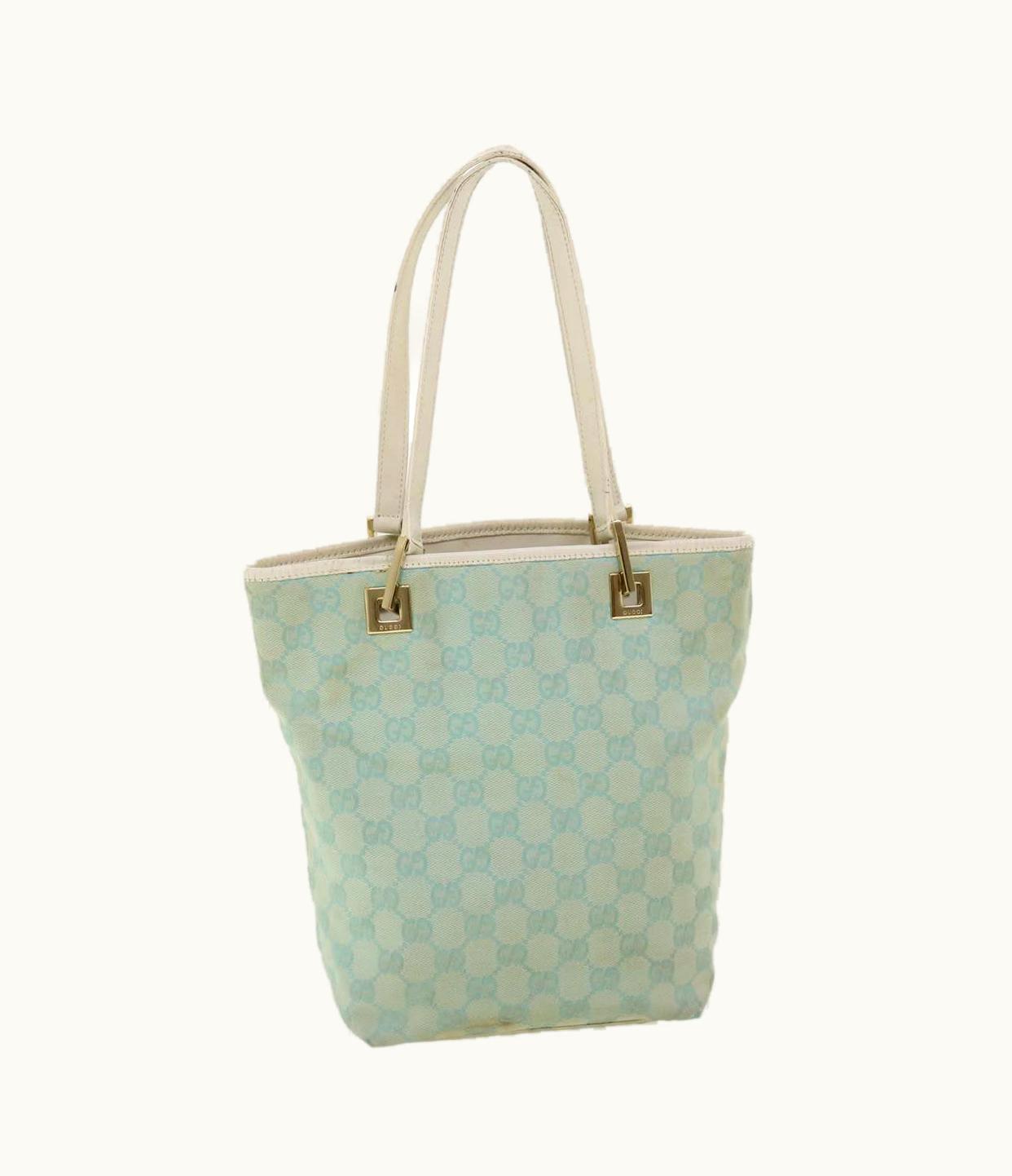 Gucci Gucci GG Canvas Shoulder Bag Light Blue 0021099 001998