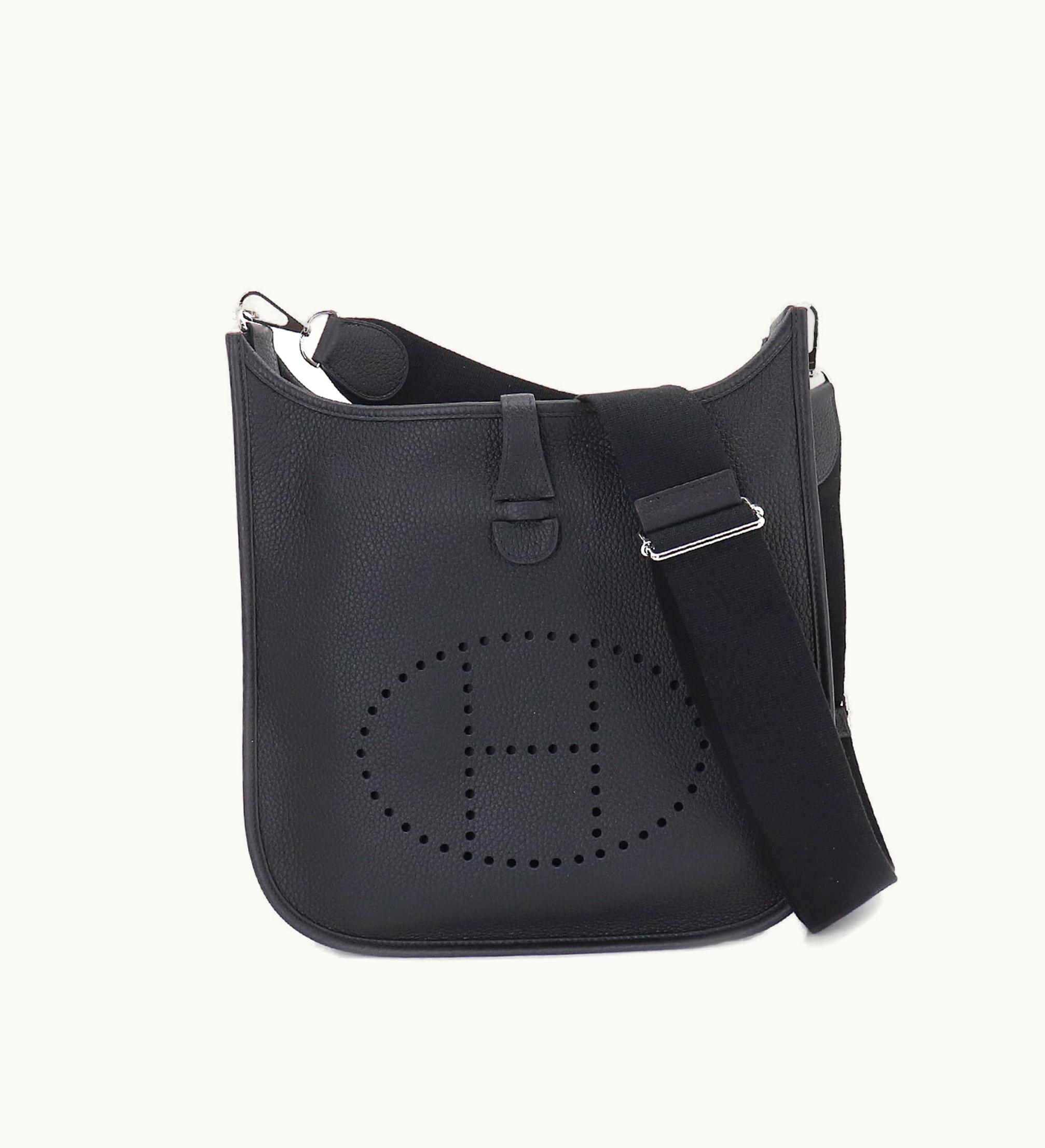 Hermès Hermes Everlyne 3 PM Shoulder Bag Taurillon Clemence Black Silver